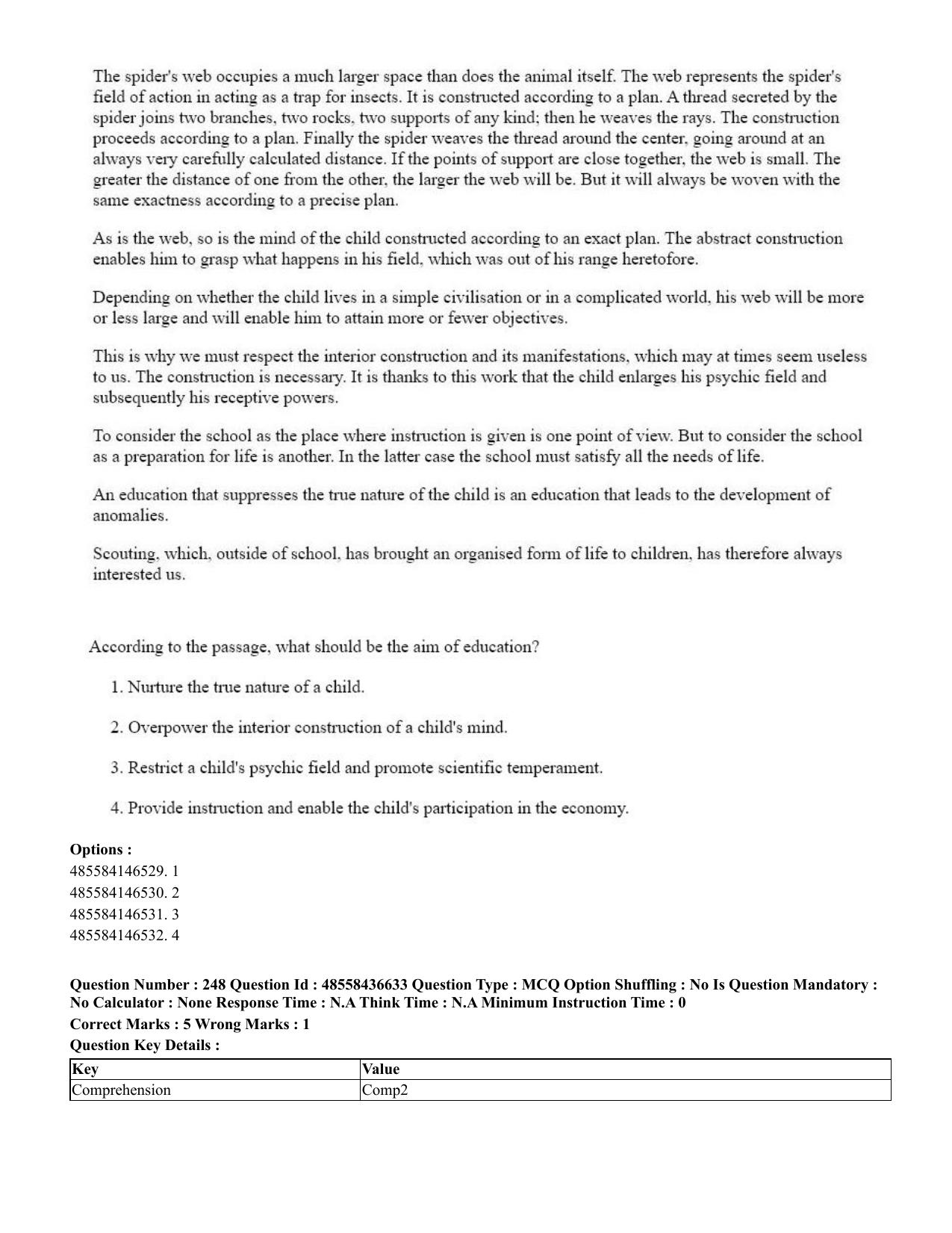 CUET 2023 English Urdu Shift 3 Question Papers - 22 June 2023 - Page 303