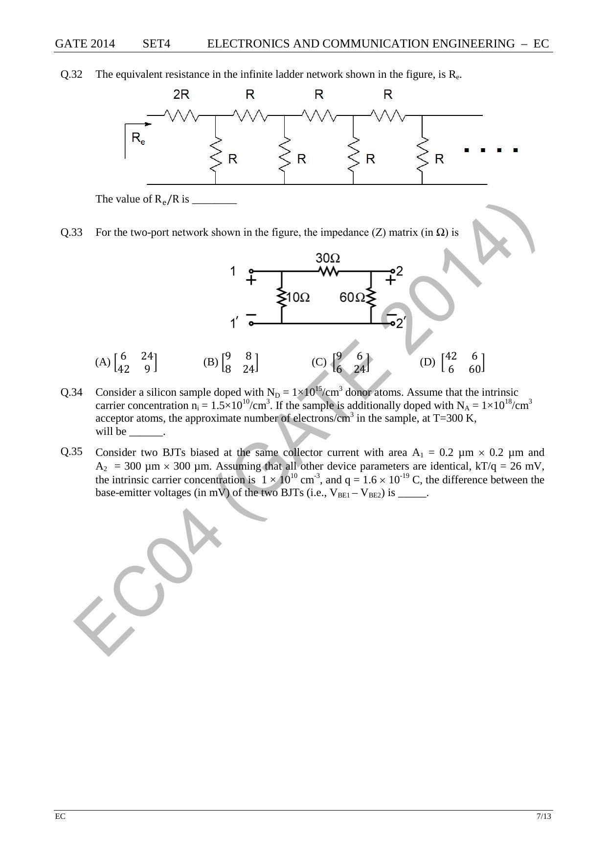 GATE 2014 Electronics and Communication Engineering (EC) Question Paper with Answer Key - Page 76
