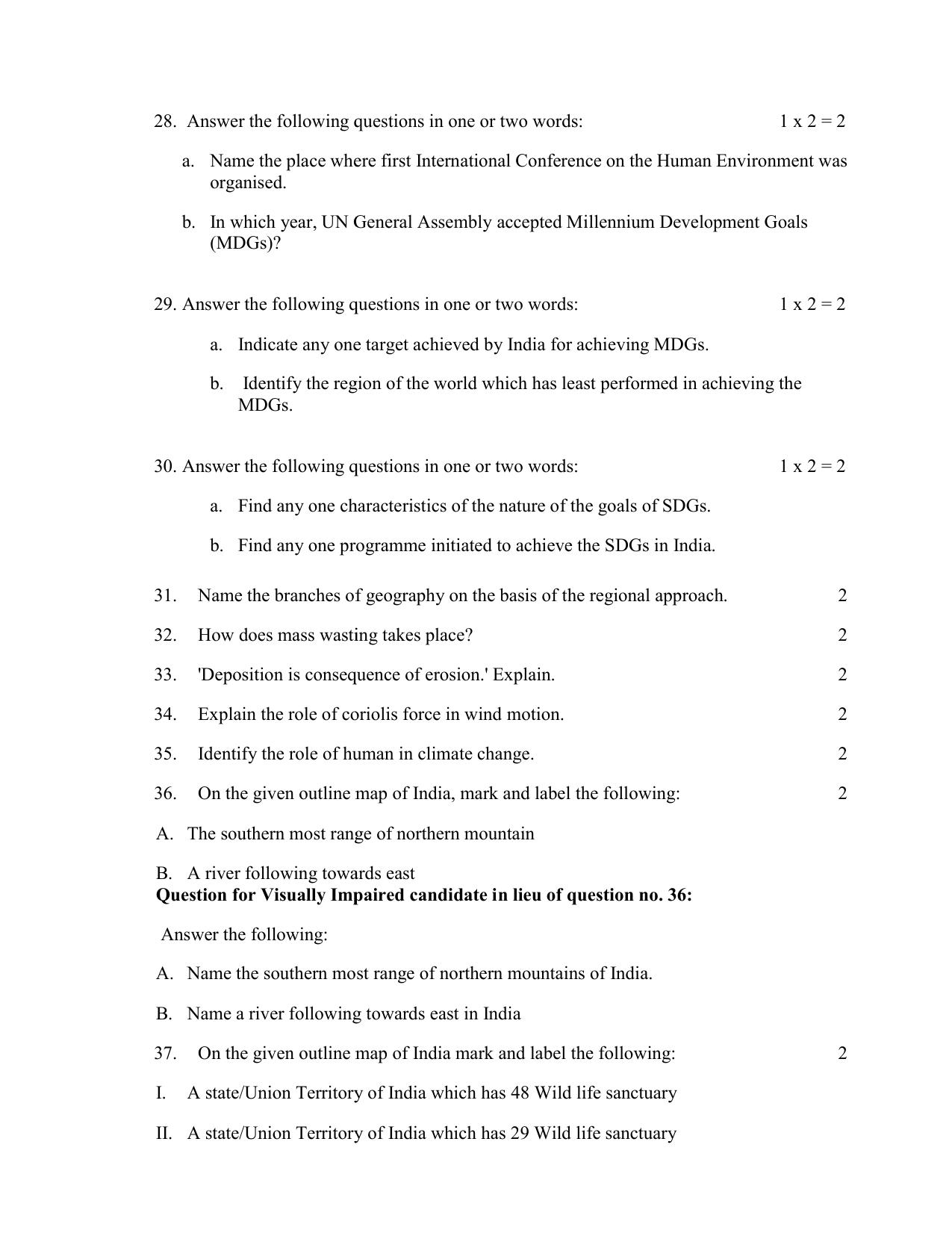 NIOS Class 12 Geography (New) Sample Paper - Page 11