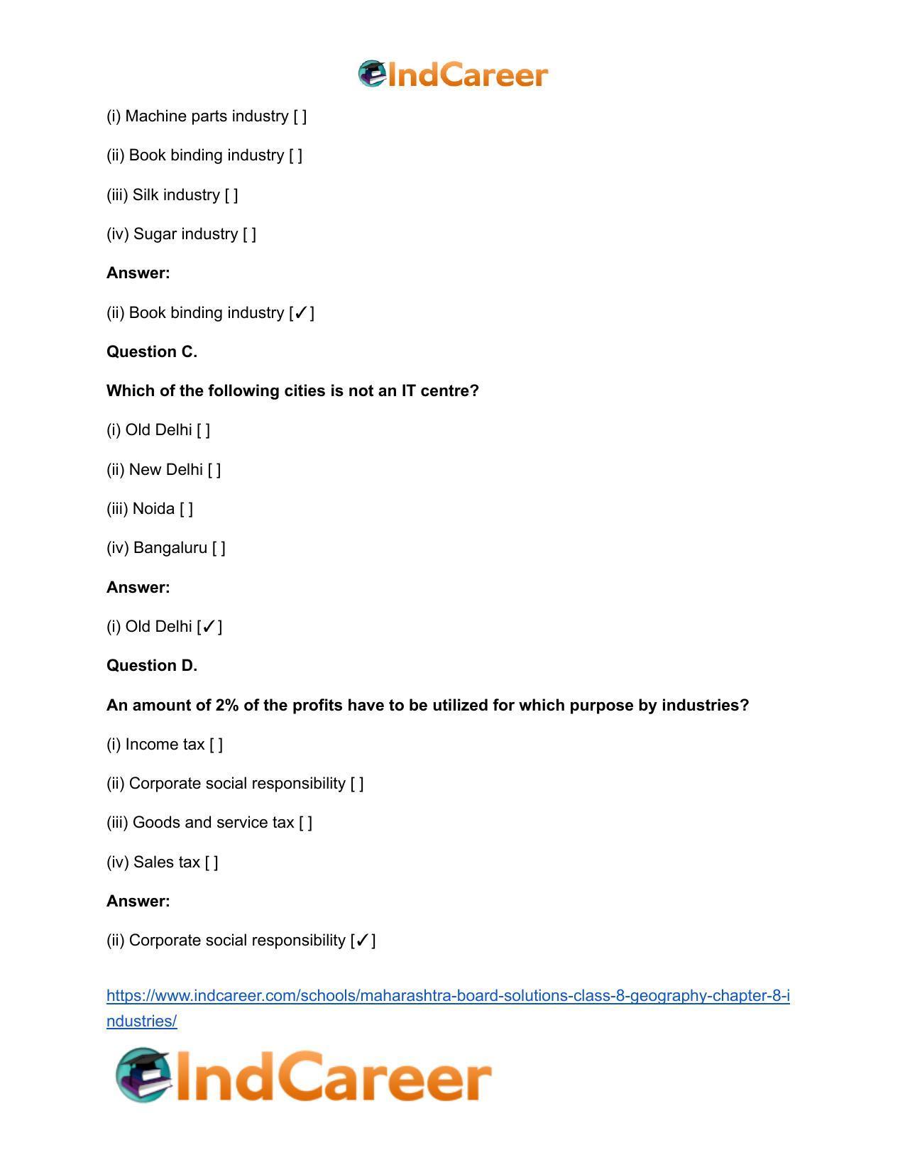 Maharashtra Board Solutions Class 8-Geography: Chapter 8- Industries - Page 3