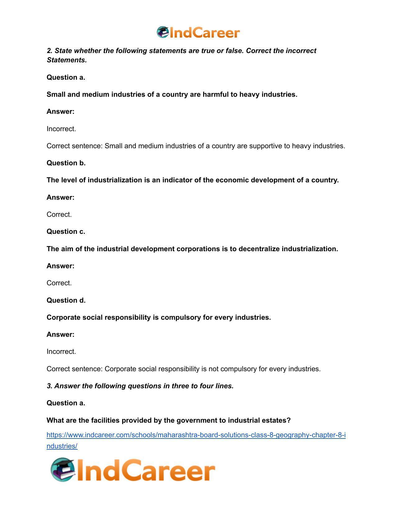 Maharashtra Board Solutions Class 8-Geography: Chapter 8- Industries - Page 4