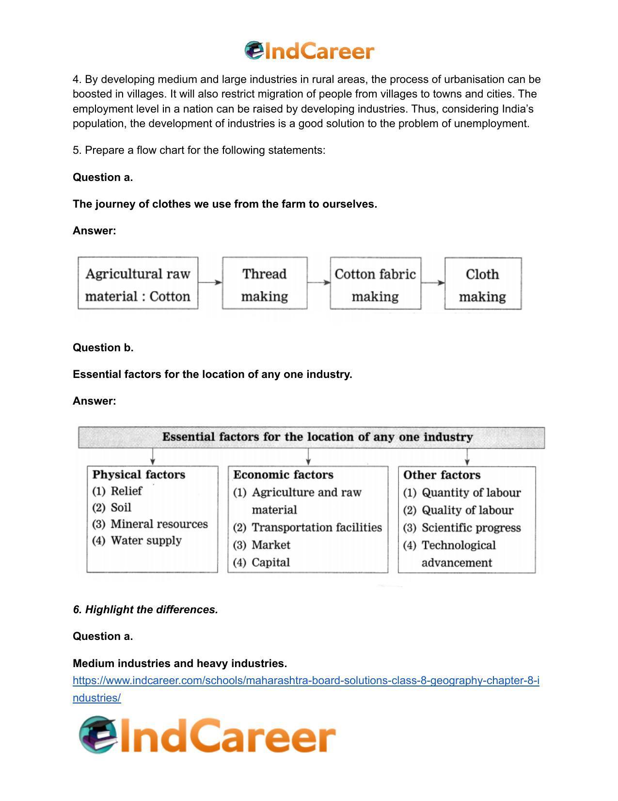 Maharashtra Board Solutions Class 8-Geography: Chapter 8- Industries - Page 8