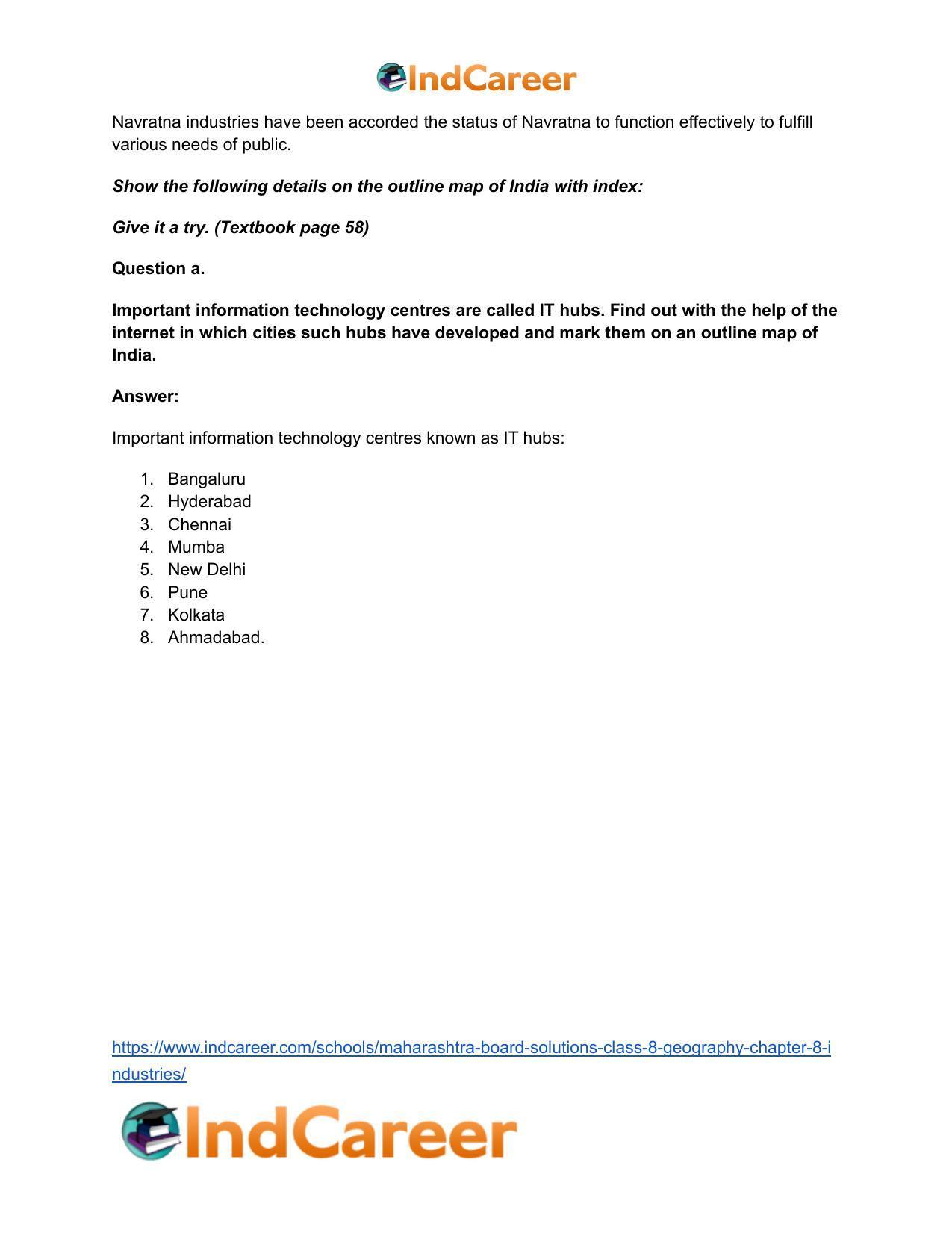 Maharashtra Board Solutions Class 8-Geography: Chapter 8- Industries - Page 16