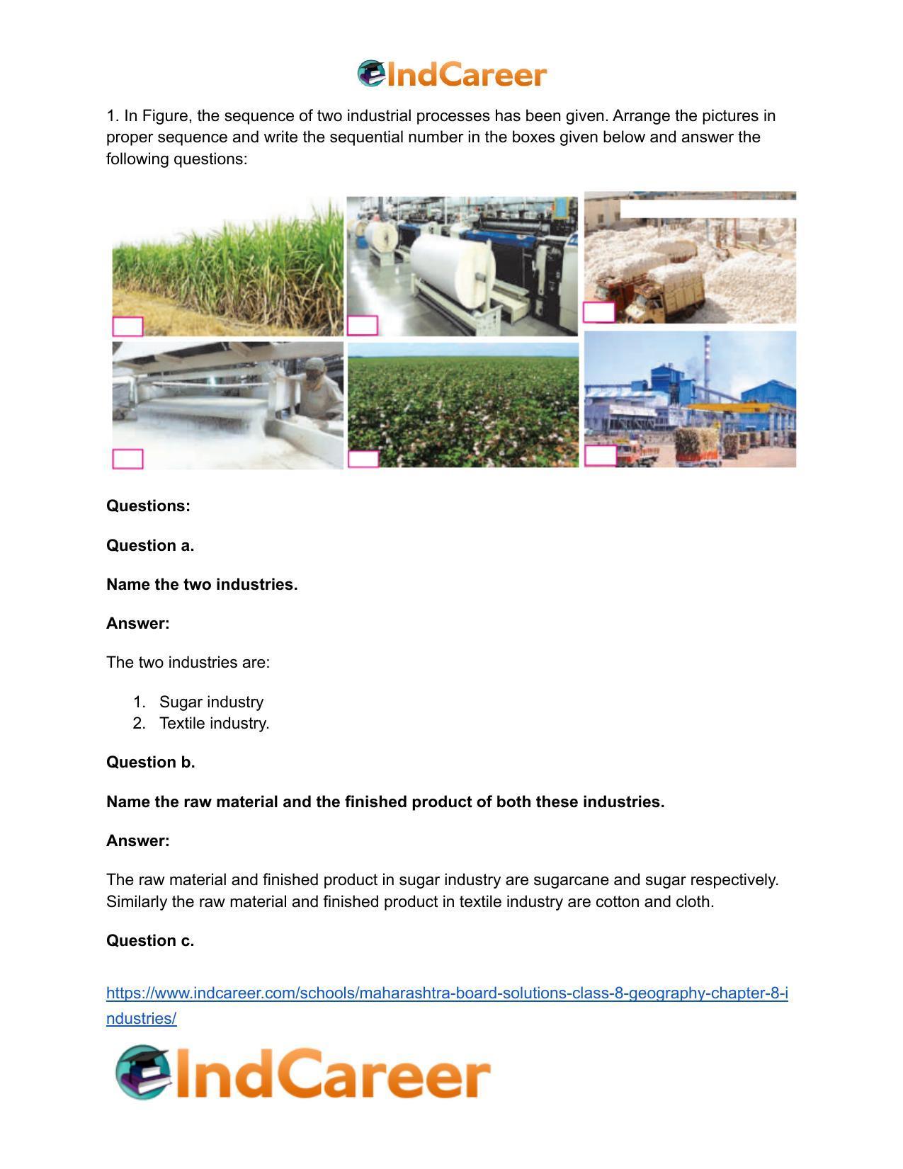 Maharashtra Board Solutions Class 8-Geography: Chapter 8- Industries - Page 18
