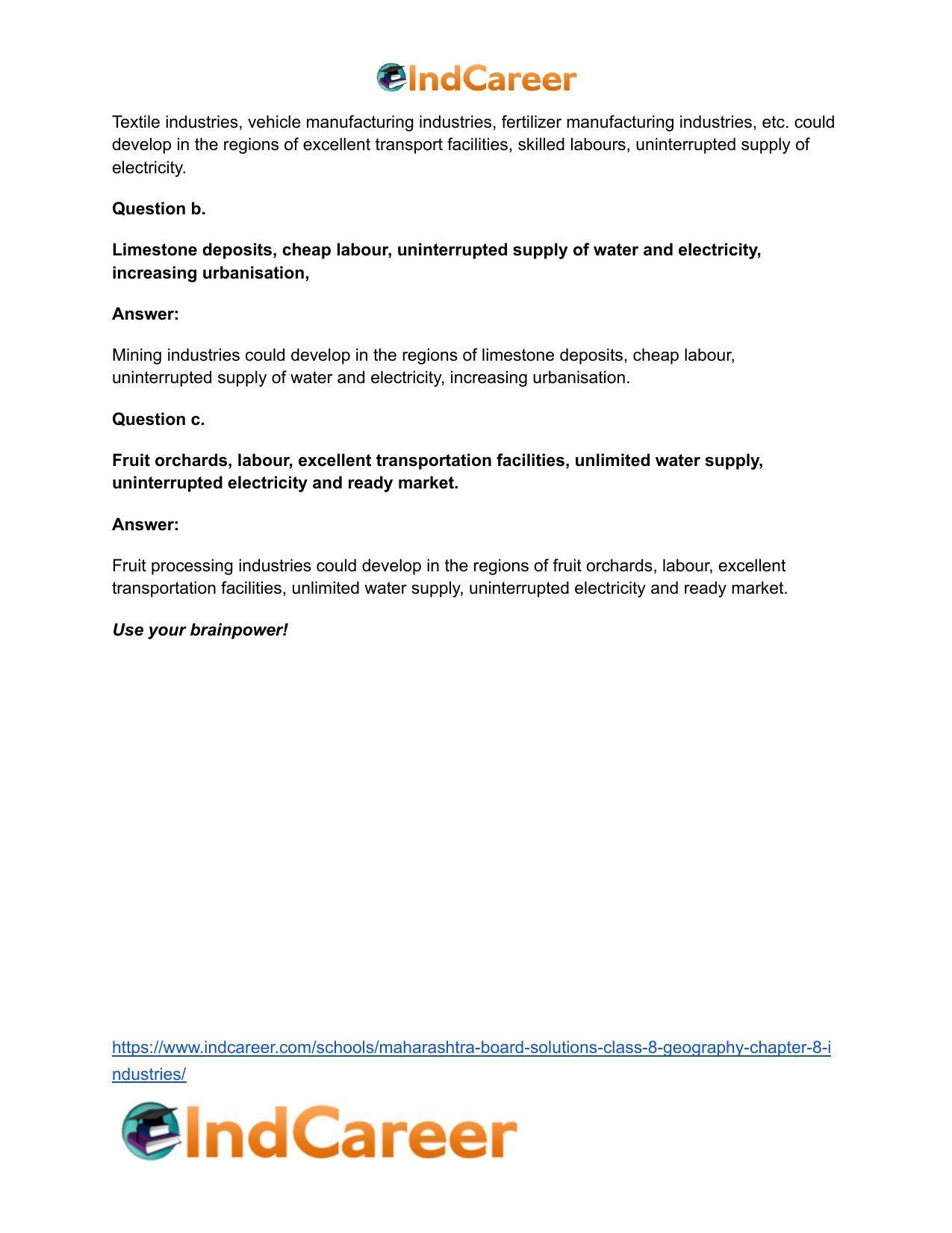 Maharashtra Board Solutions Class 8-Geography: Chapter 8- Industries - Page 21
