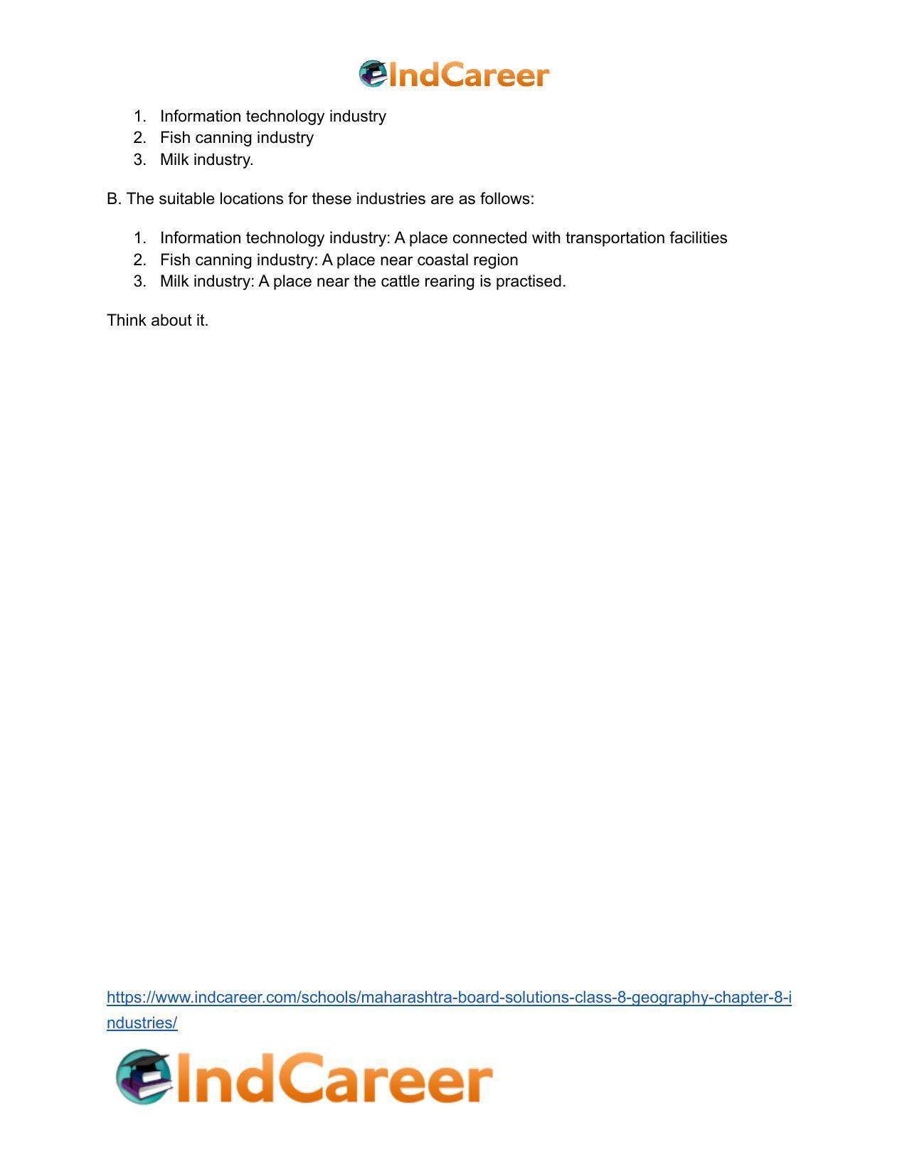 Maharashtra Board Solutions Class 8-Geography: Chapter 8- Industries - Page 23