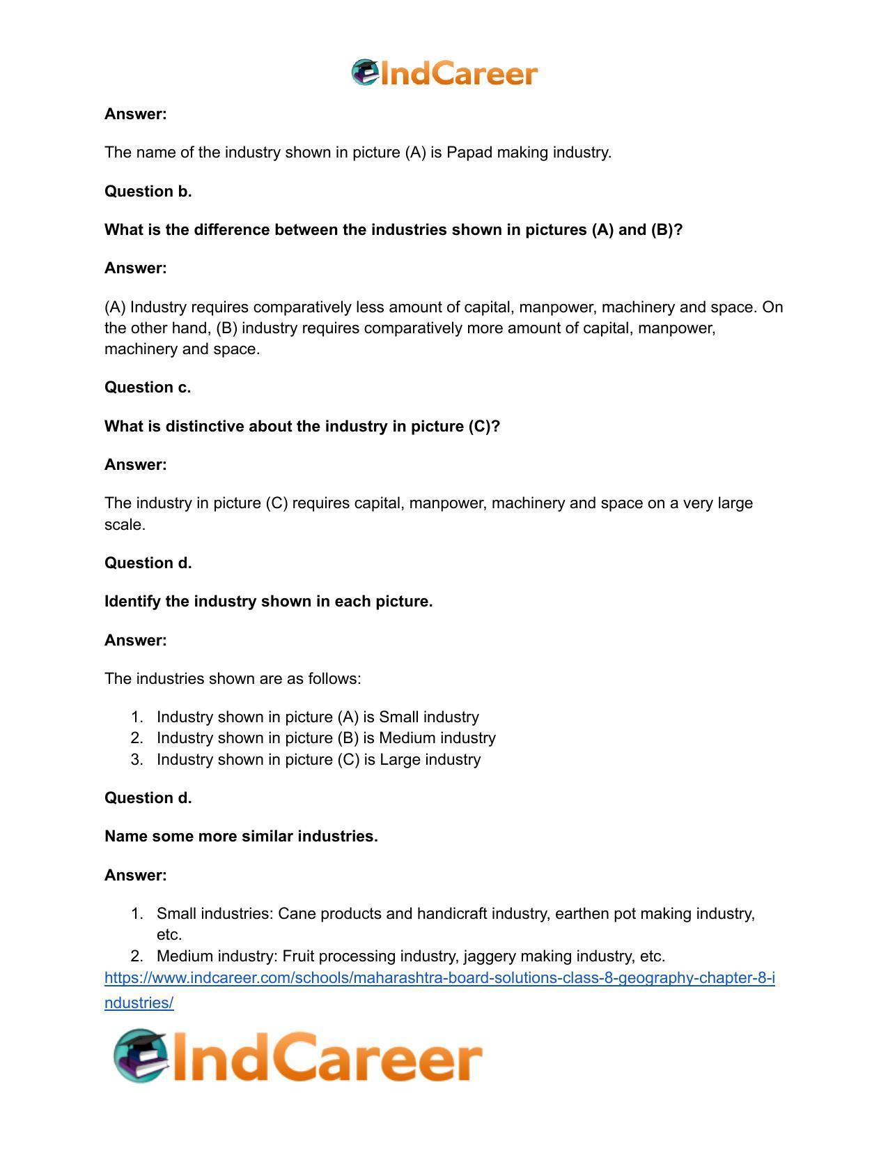 Maharashtra Board Solutions Class 8-Geography: Chapter 8- Industries - Page 25