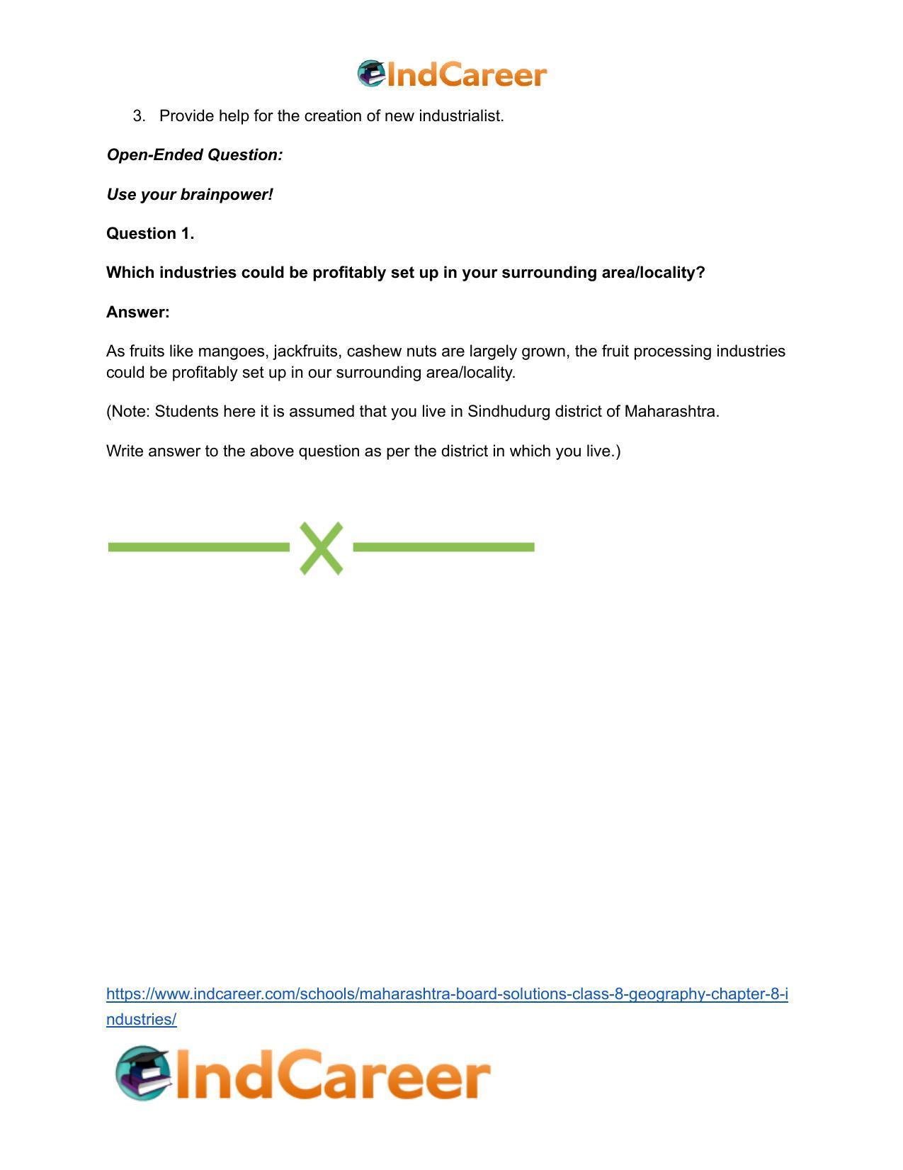 Maharashtra Board Solutions Class 8-Geography: Chapter 8- Industries - Page 30