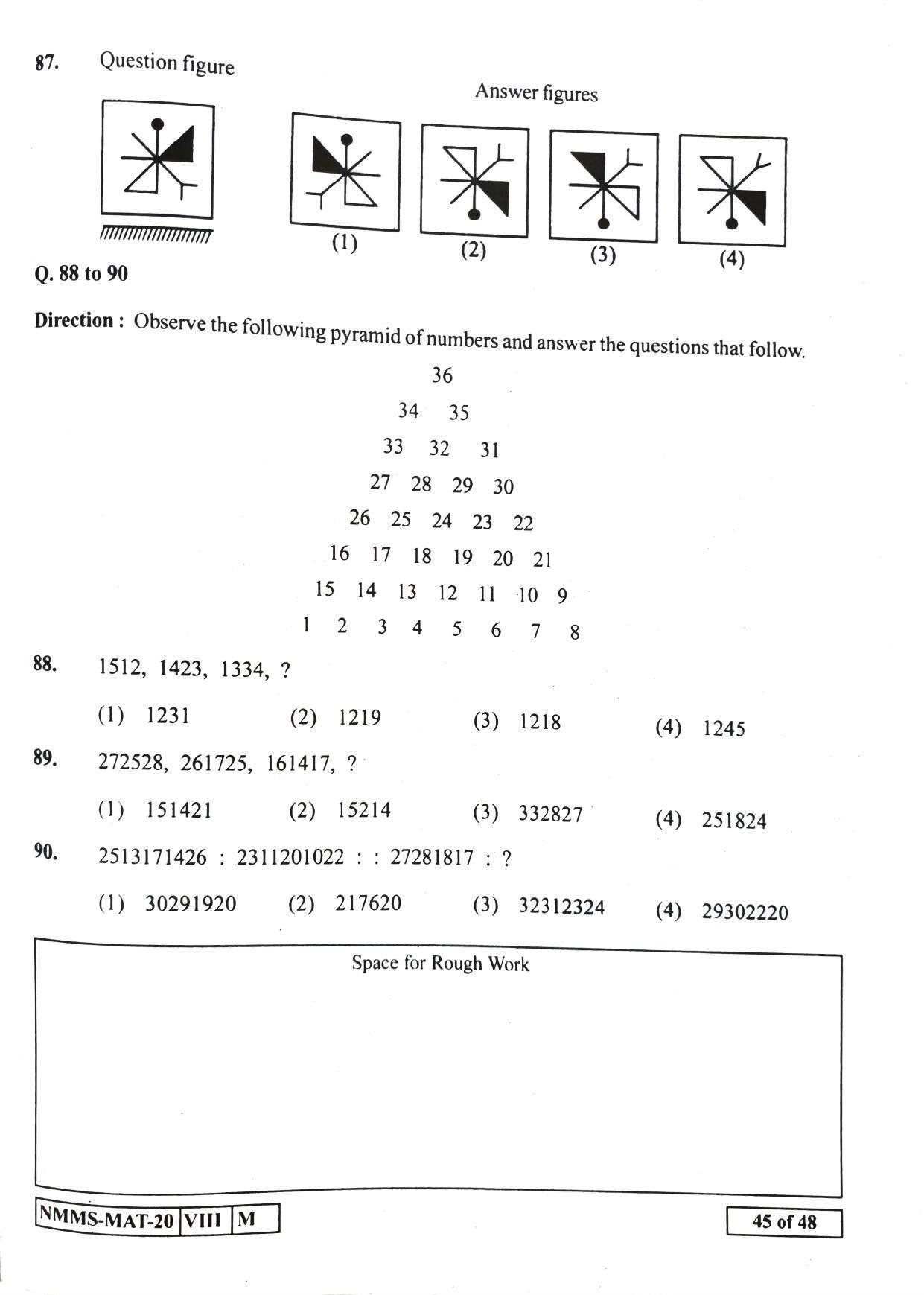 MAT HINDI 2020-21 Class 8 Maharashtra NMMS Question Papers - Page 45