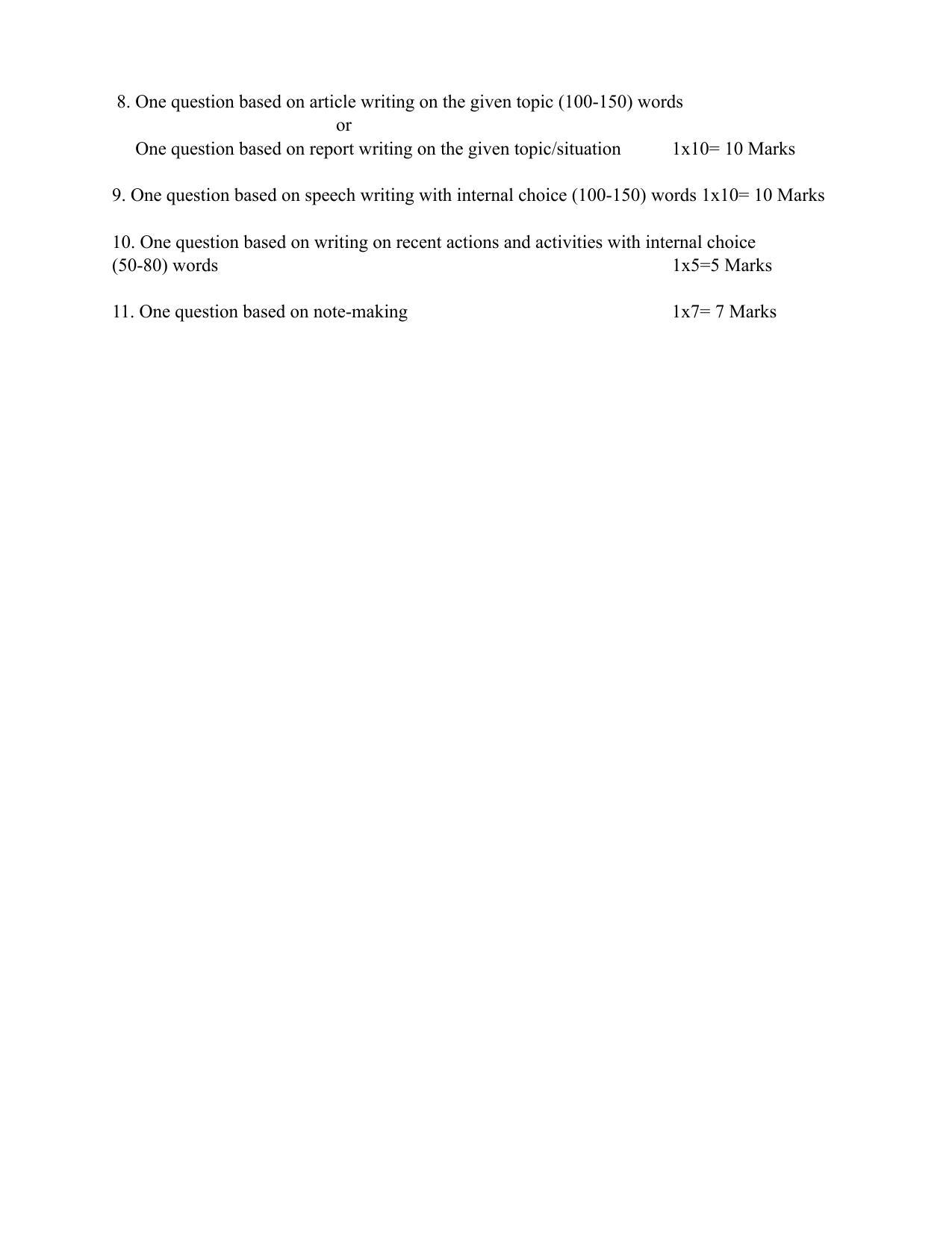 JKBOSE Class 11 Functional English Model Question Paper 2023 - Page 2