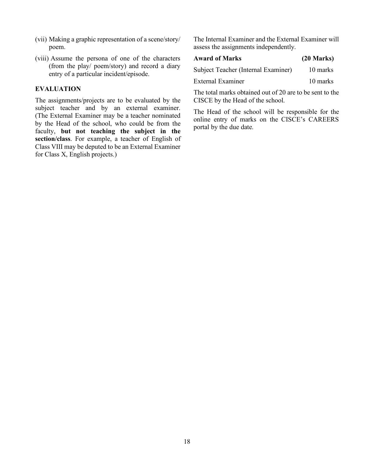 ICSE English Syllabus 2025 IndCareer Docs