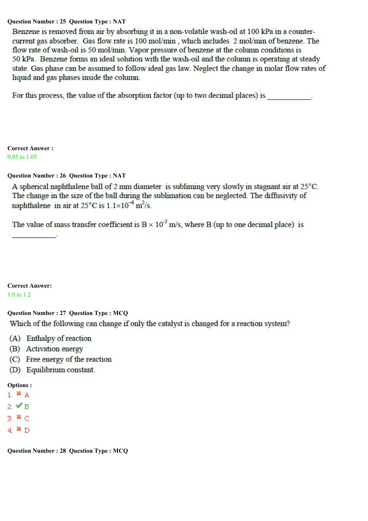 GATE 2015 Chemical Engineering (CH) Question Paper with Answer Key - Page 9