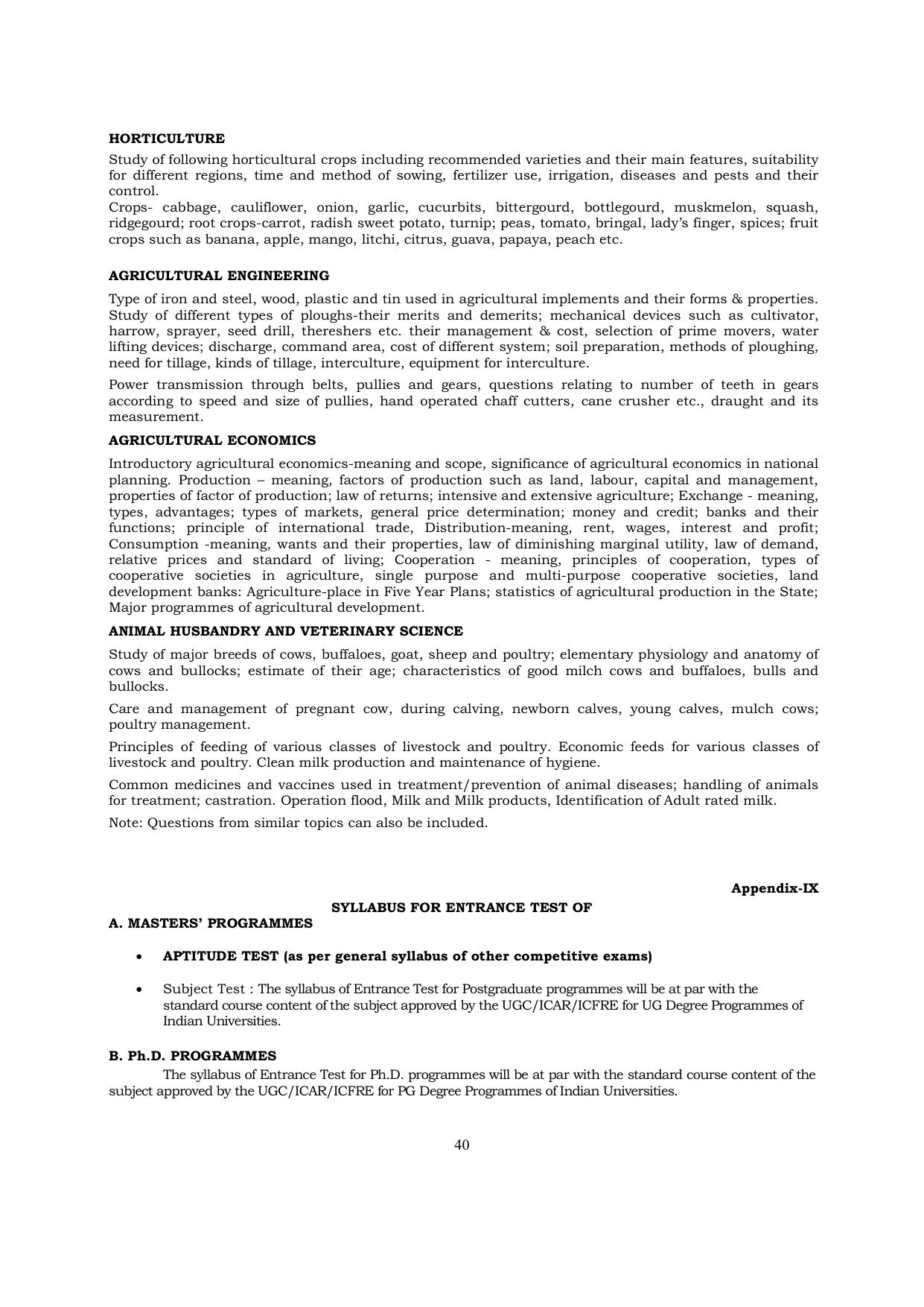 UUHF Entrance Exam Syllabus - Page 6