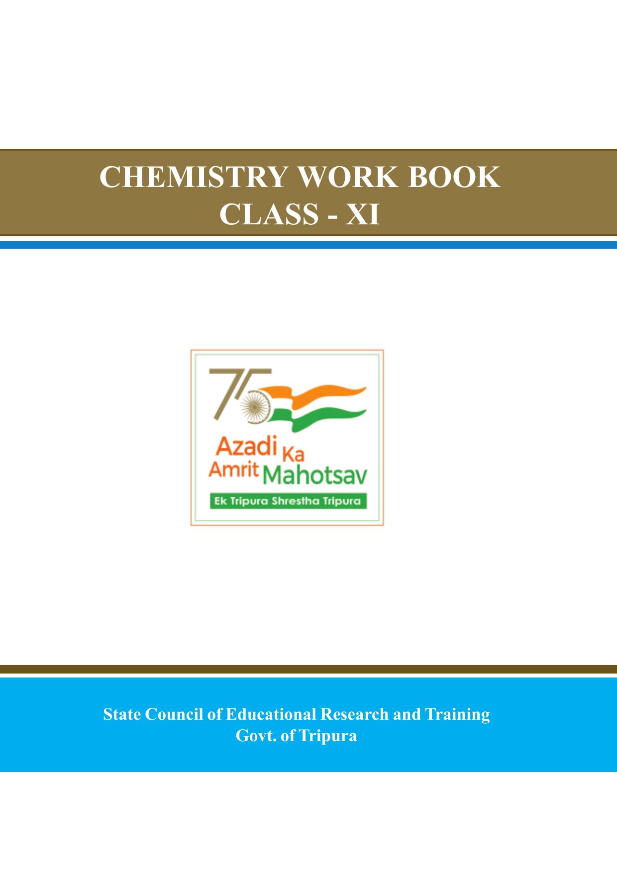 Tripura Board Class 11 Chemistry English Version Workbooks - Page 1