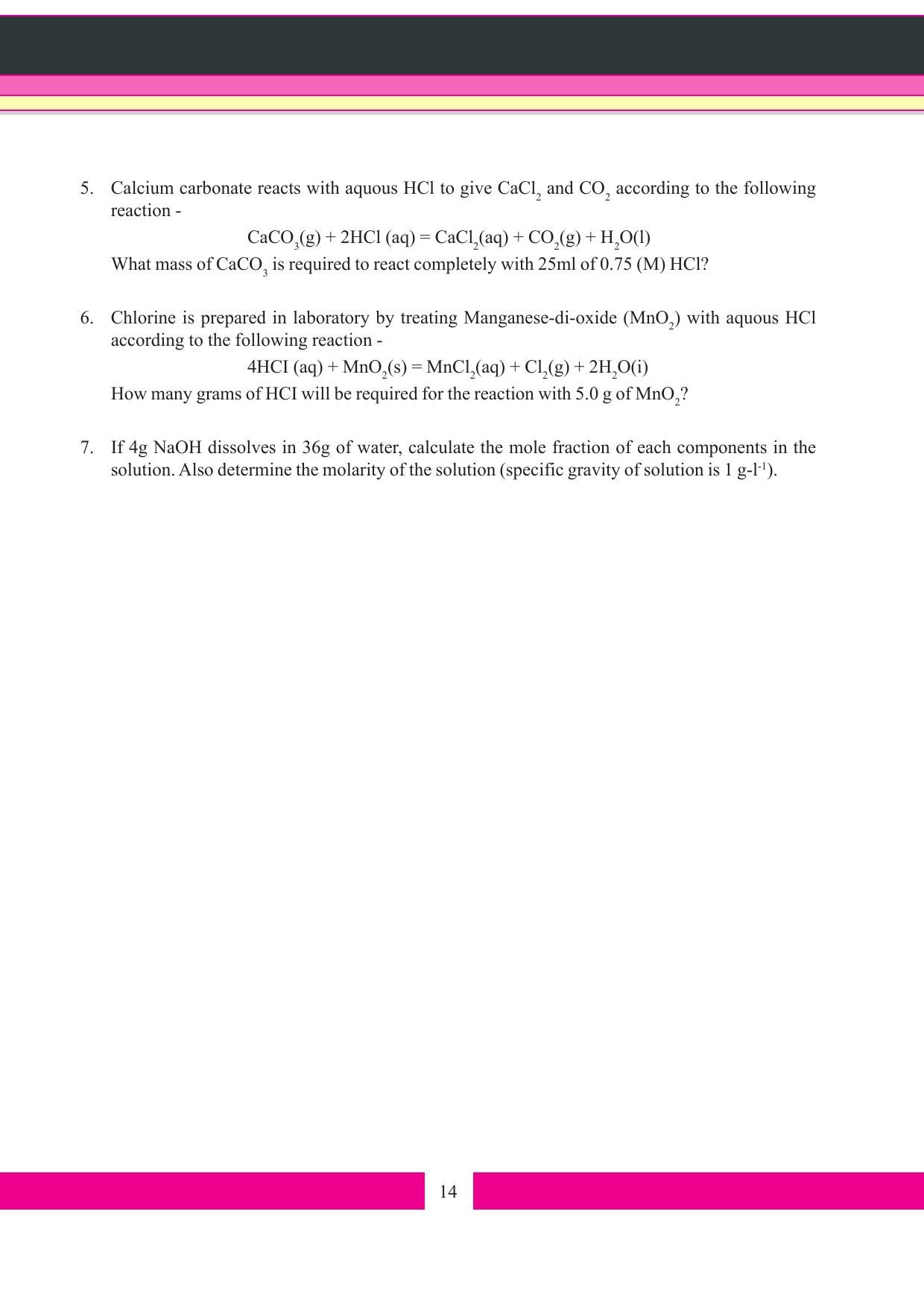 Tripura Board Class 11 Chemistry English Version Workbooks - Page 20