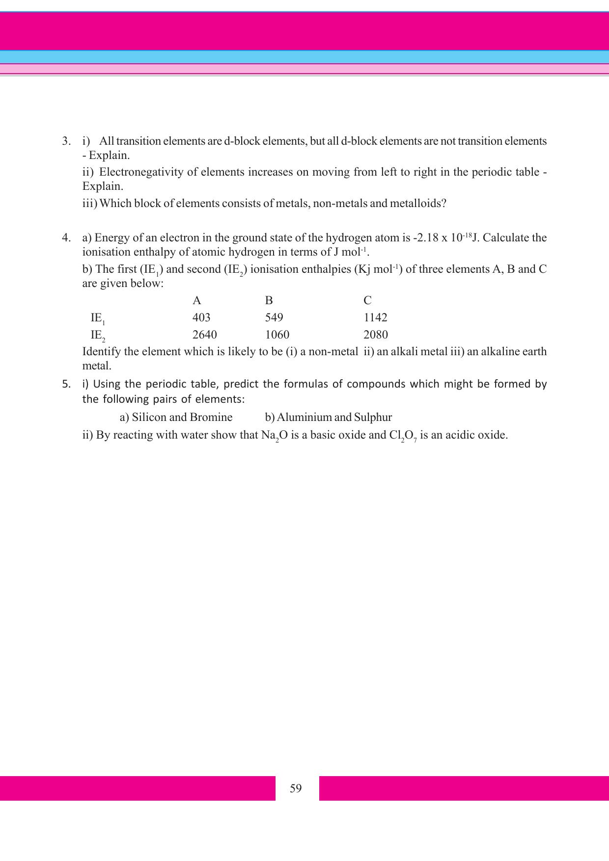 Tripura Board Class 11 Chemistry English Version Workbooks - Page 65