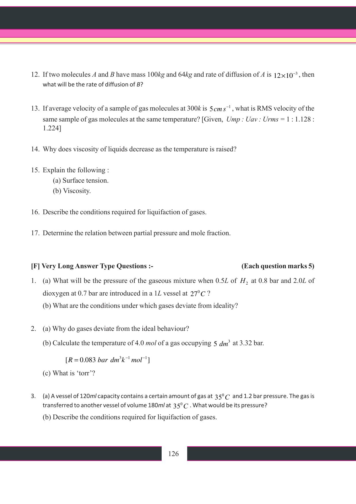 Tripura Board Class 11 Chemistry English Version Workbooks - Page 132