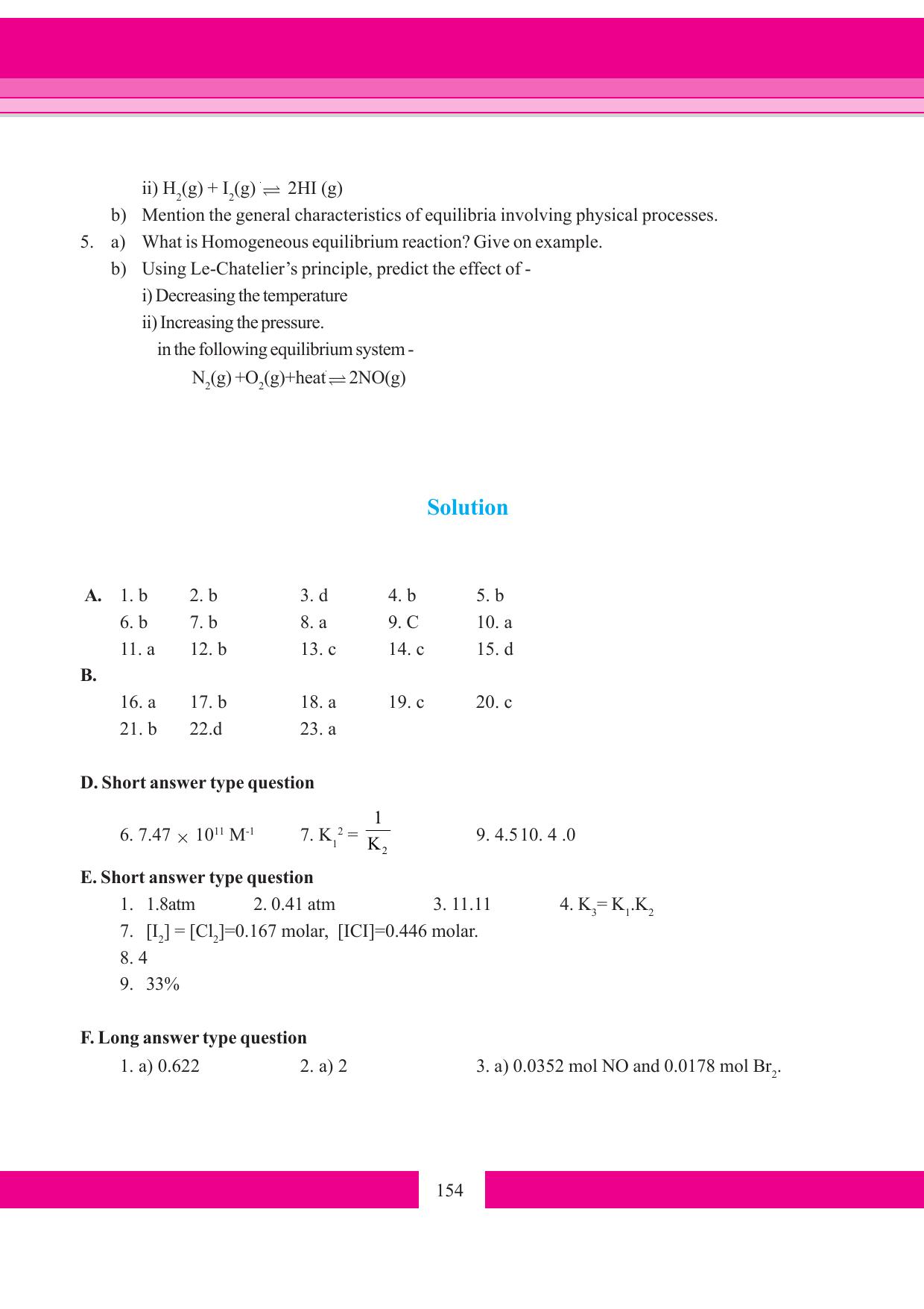 Tripura Board Class 11 Chemistry English Version Workbooks - Page 160