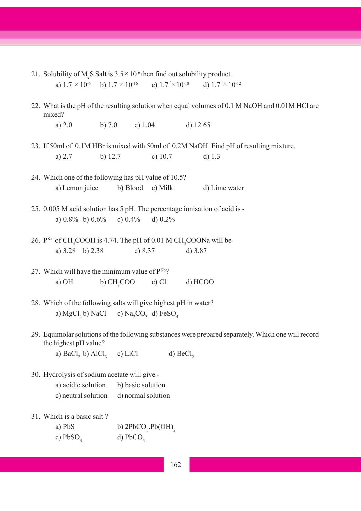 Tripura Board Class 11 Chemistry English Version Workbooks - Page 168