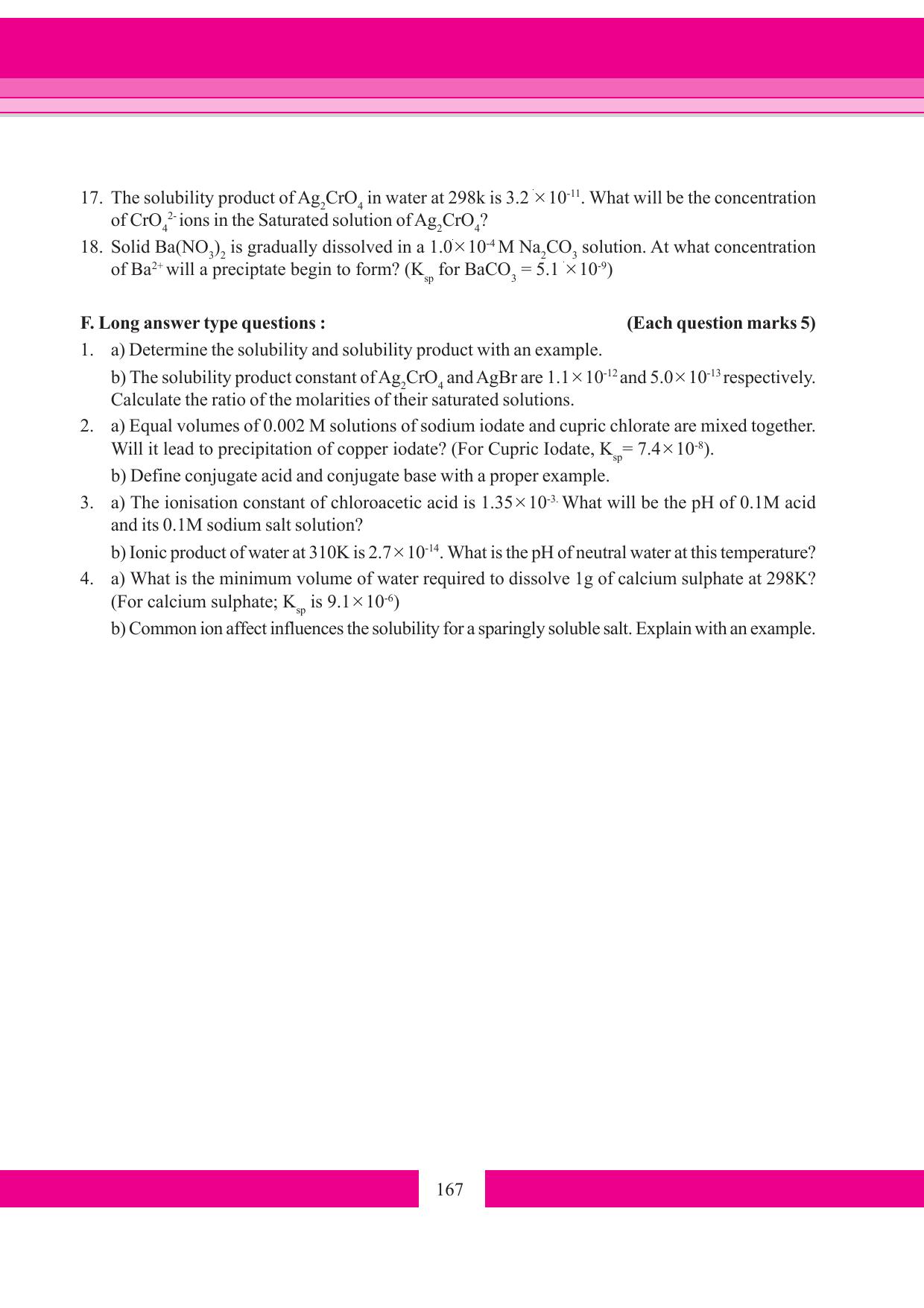 Tripura Board Class 11 Chemistry English Version Workbooks - Page 173