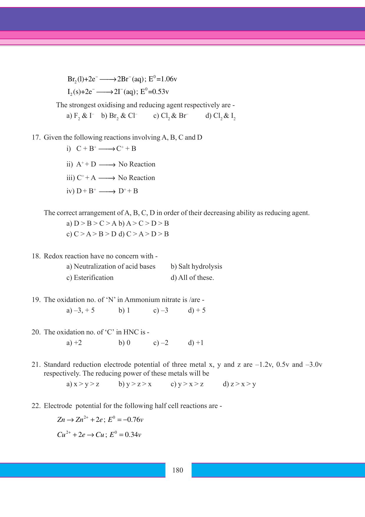 Tripura Board Class 11 Chemistry English Version Workbooks - Page 186