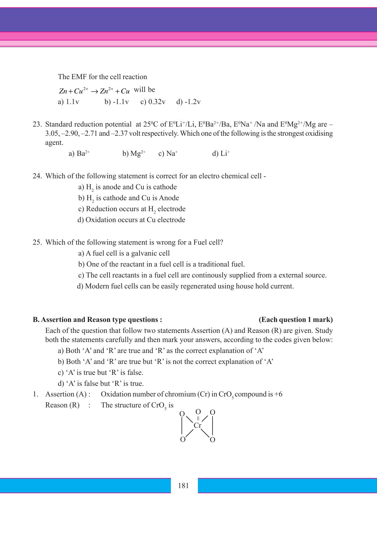 Tripura Board Class 11 Chemistry English Version Workbooks - Page 187