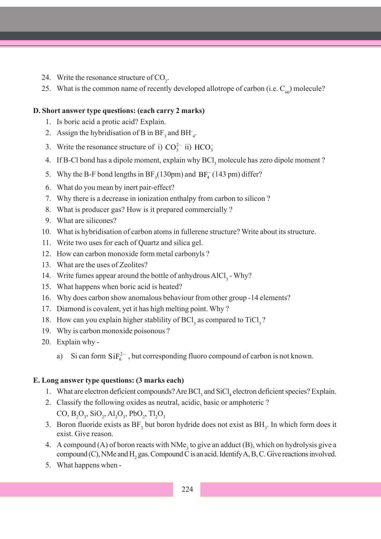 Tripura Board Class 11 Chemistry English Version Workbooks - Page 230