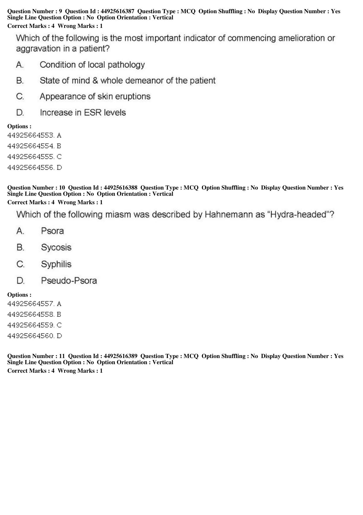 AIAPGET 2019 Homeopathy Question Paper - Page 5
