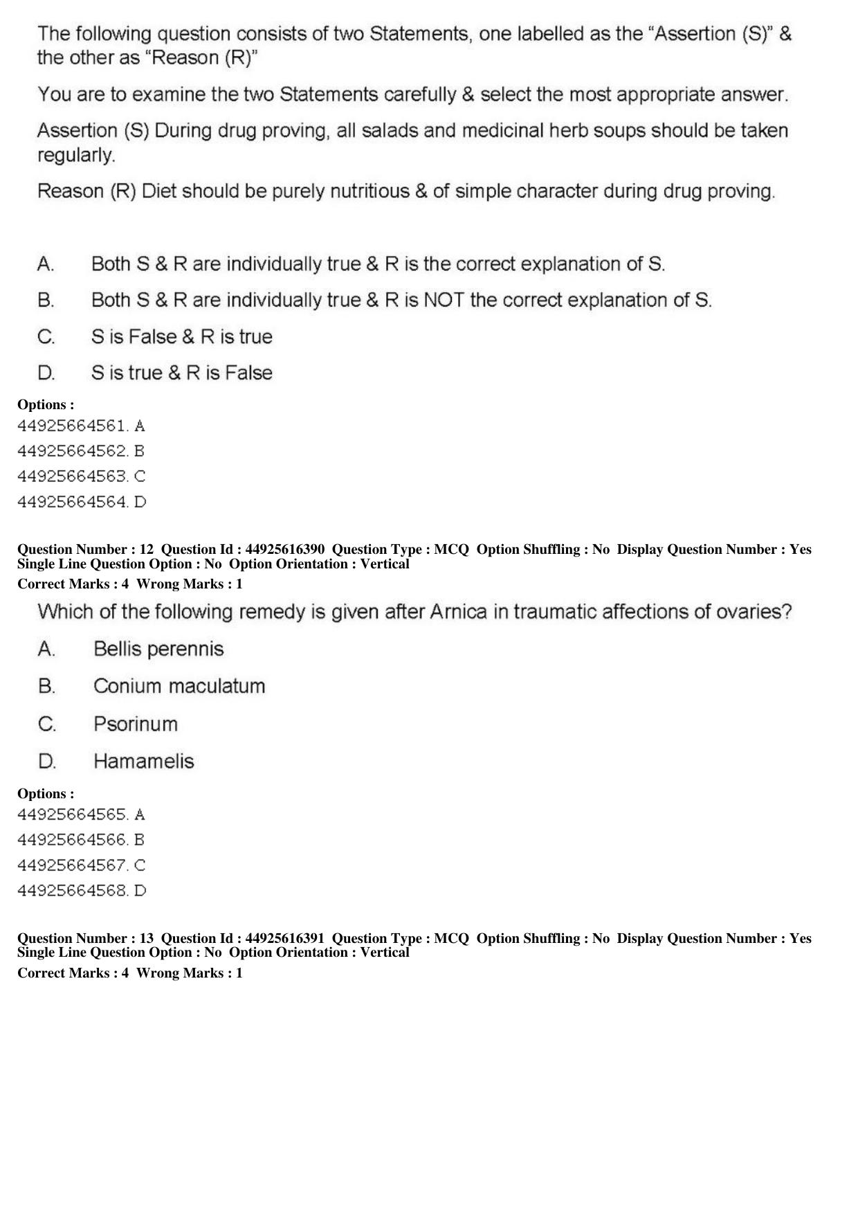 AIAPGET 2019 Homeopathy Question Paper - Page 6