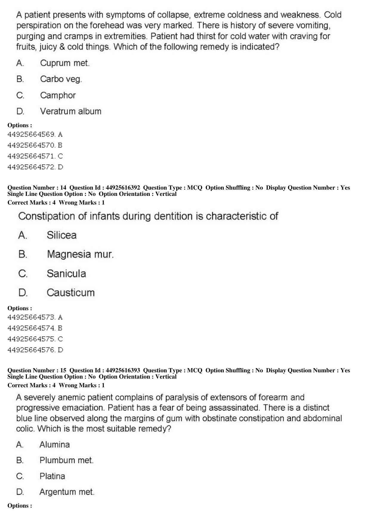 AIAPGET 2019 Homeopathy Question Paper - Page 7