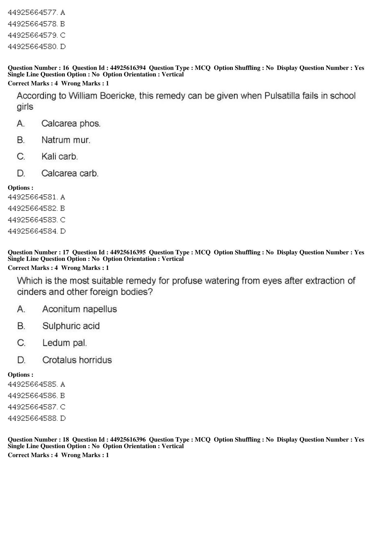 AIAPGET 2019 Homeopathy Question Paper - Page 8