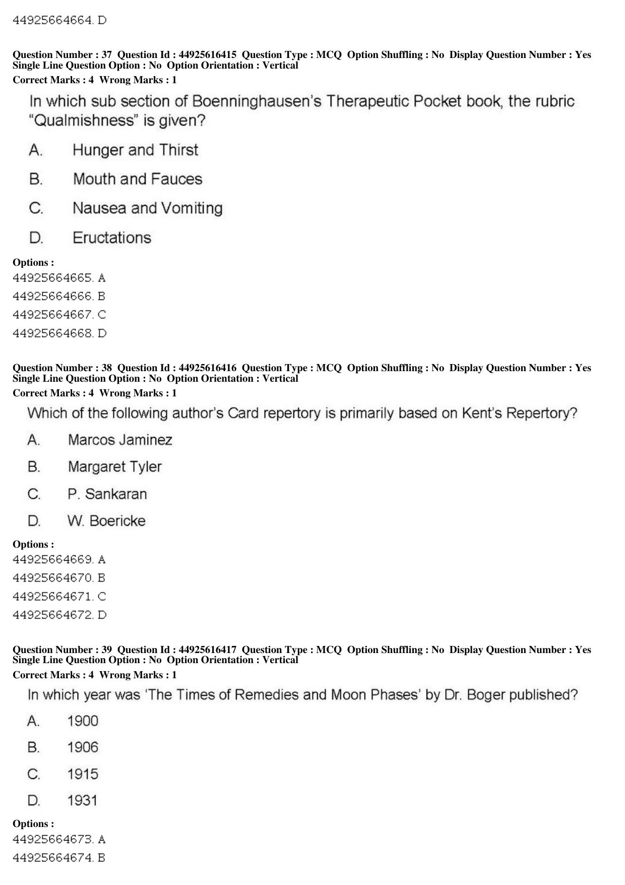 AIAPGET 2019 Homeopathy Question Paper - Page 16