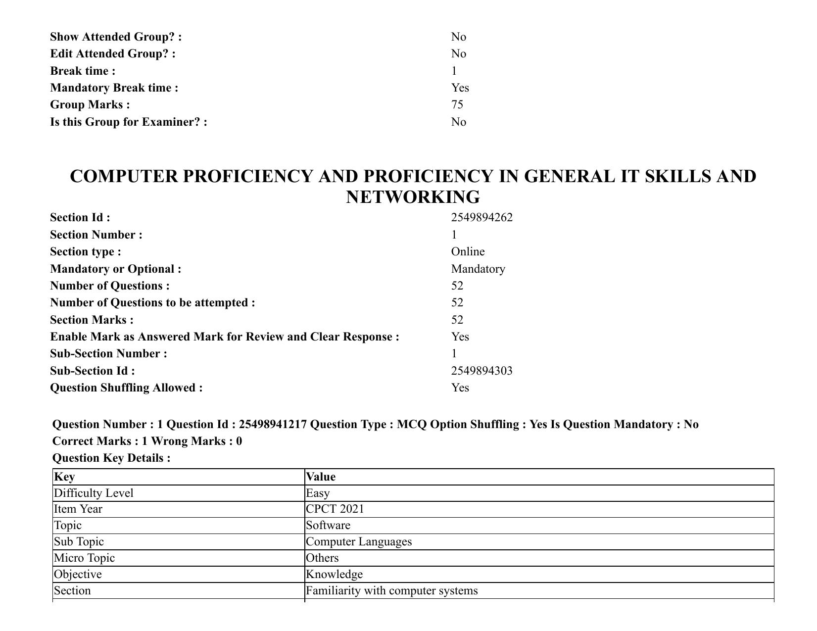 MP CPCT 08 August 2021 Question Paper English Shift 1 - Page 2