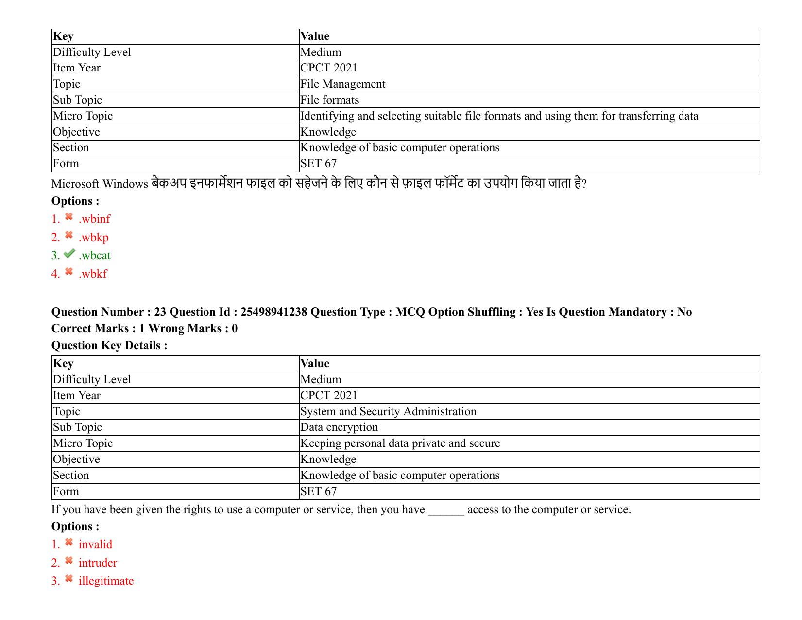 MP CPCT 08 August 2021 Question Paper English Shift 1 - Page 28