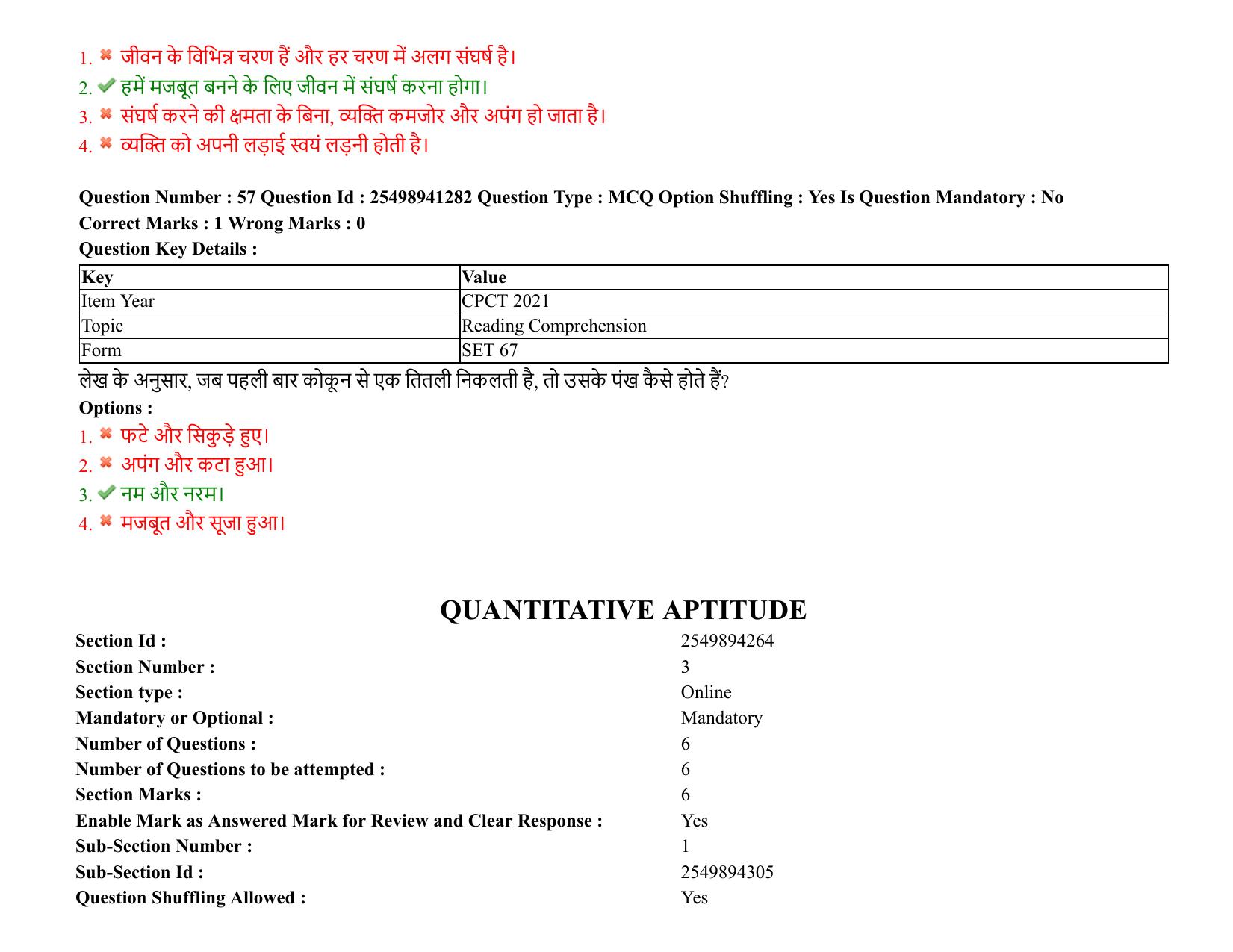 MP CPCT 08 August 2021 Question Paper English Shift 1 - Page 70