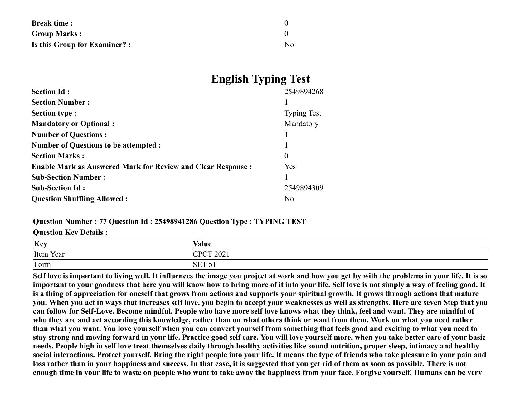 MP CPCT 08 August 2021 Question Paper English Shift 1 - Page 94