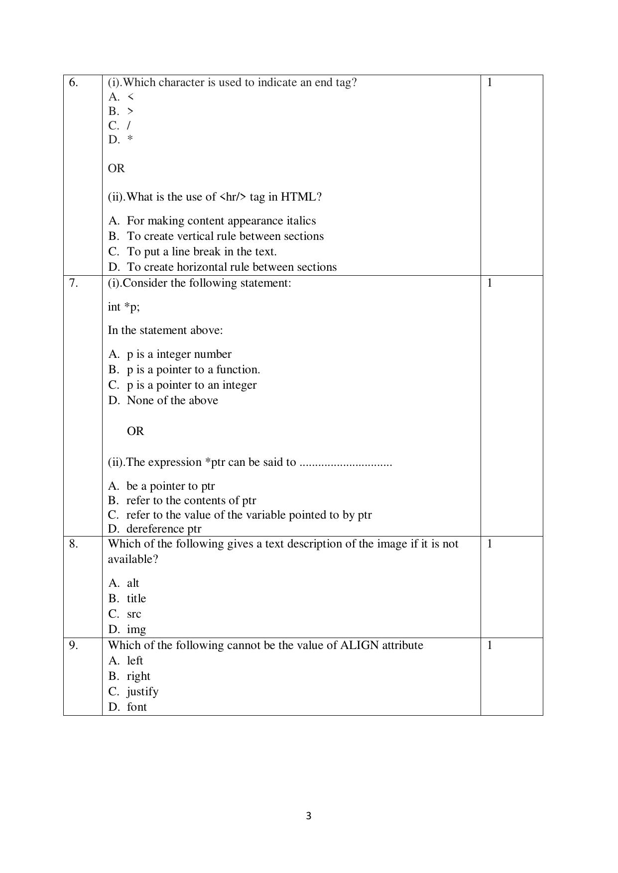 NIOS Class 12 Computer Science Sample Paper - Page 3
