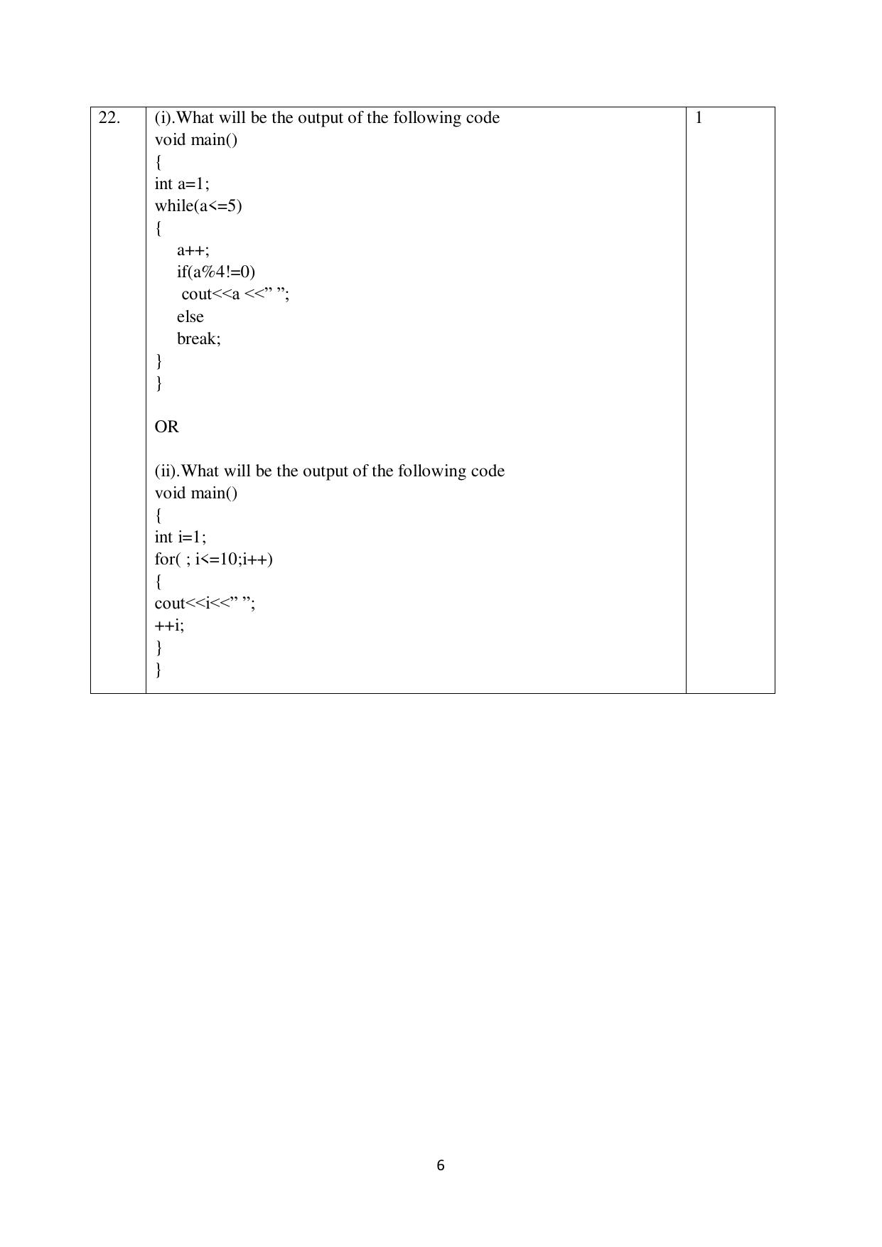NIOS Class 12 Computer Science Sample Paper - Page 6