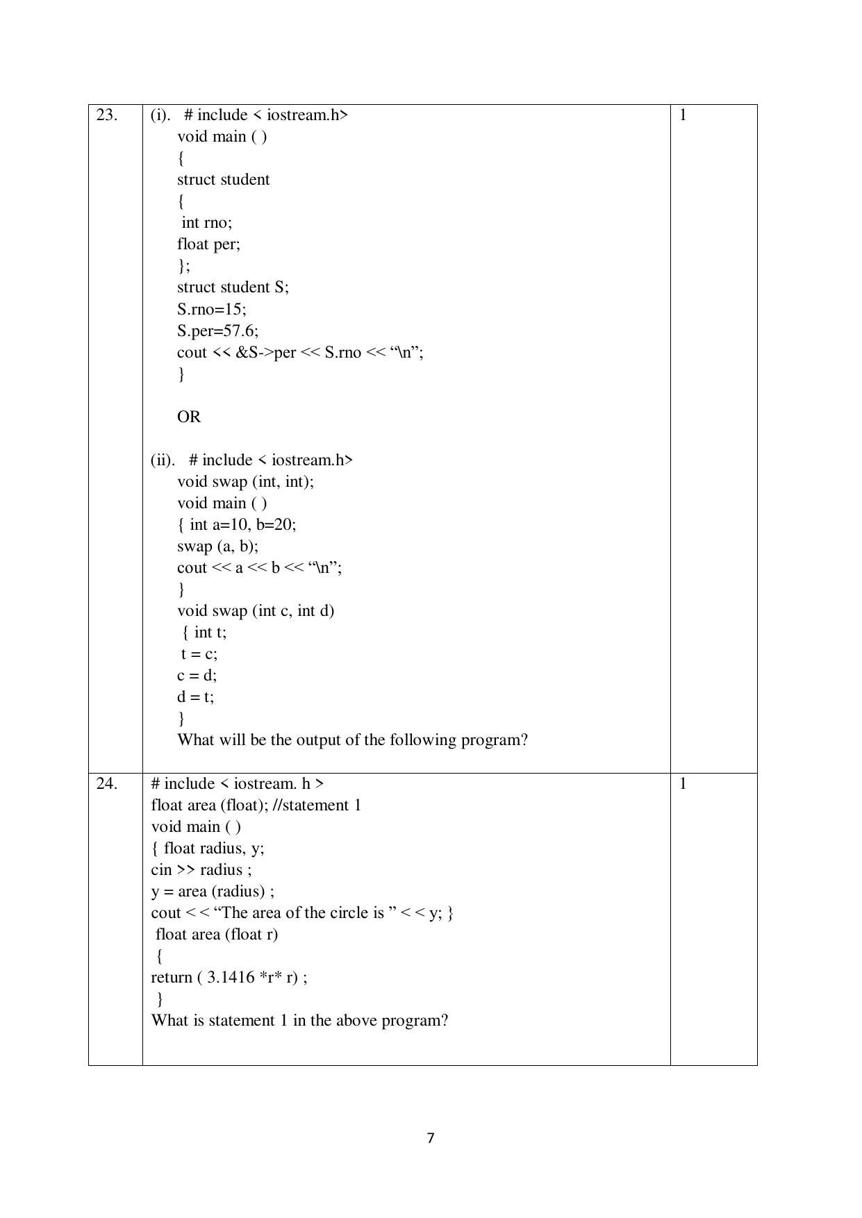 NIOS Class 12 Computer Science Sample Paper - Page 7
