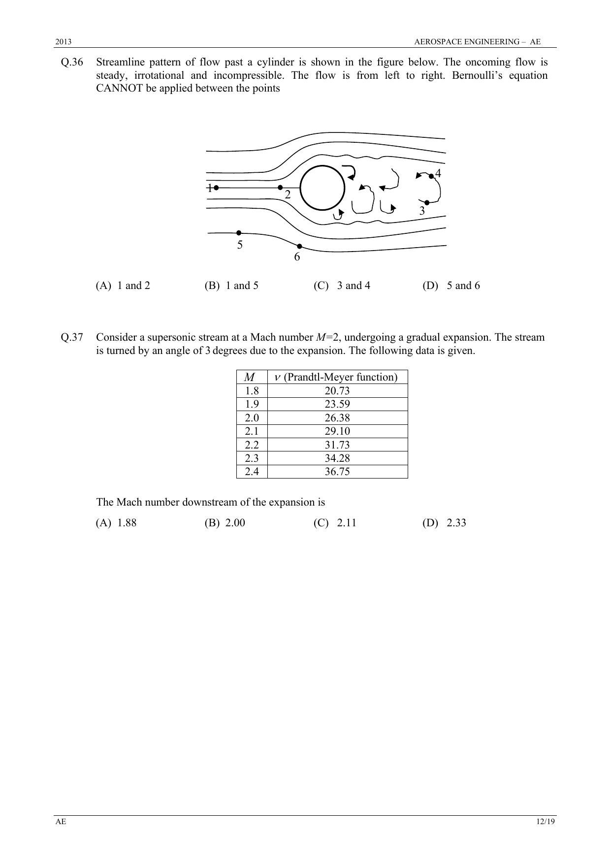 GATE 2013 Aerospace Engineering (AE) Question Paper with Answer Key - Page 12