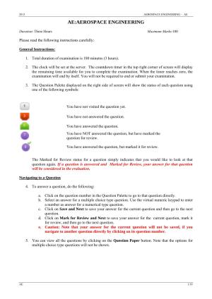 GATE 2013 Aerospace Engineering (AE) Question Paper with Answer Key