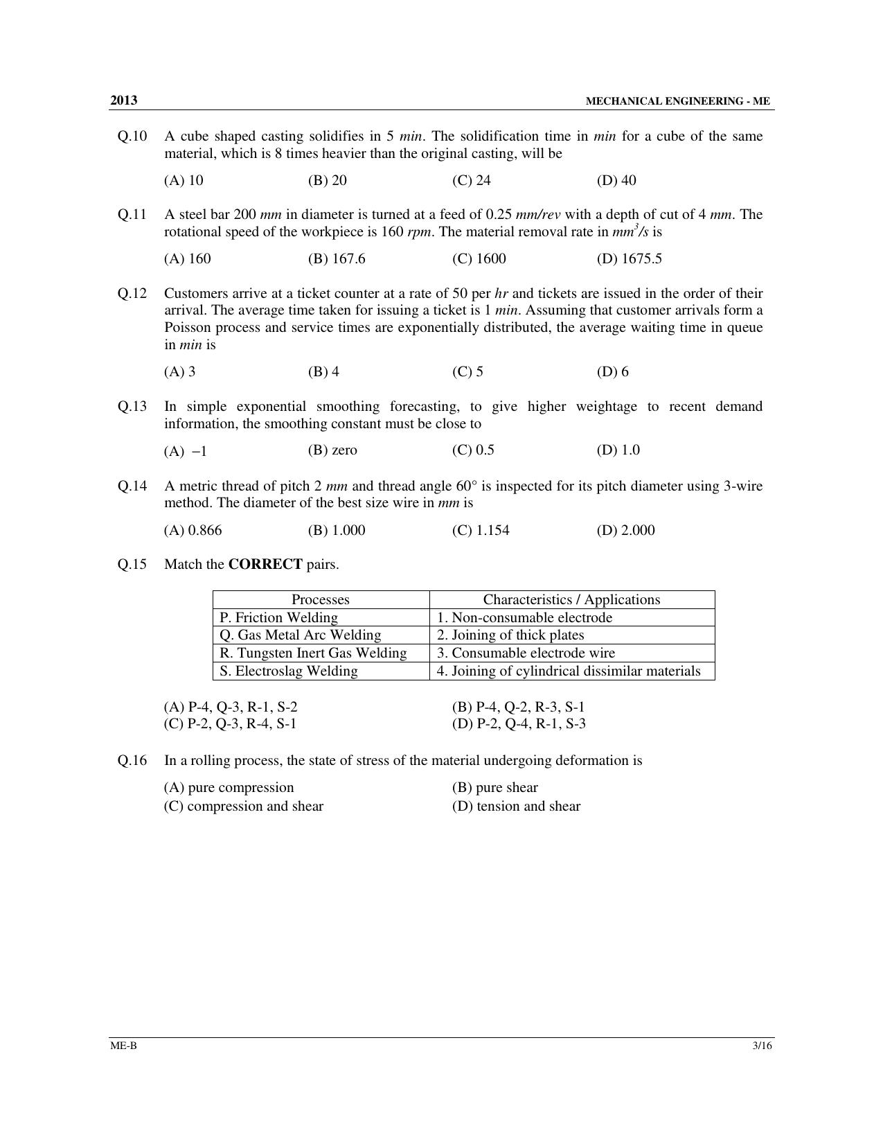 GATE 2013 Mechanical Engineering (ME) Question Paper with Answer Key - Page 18