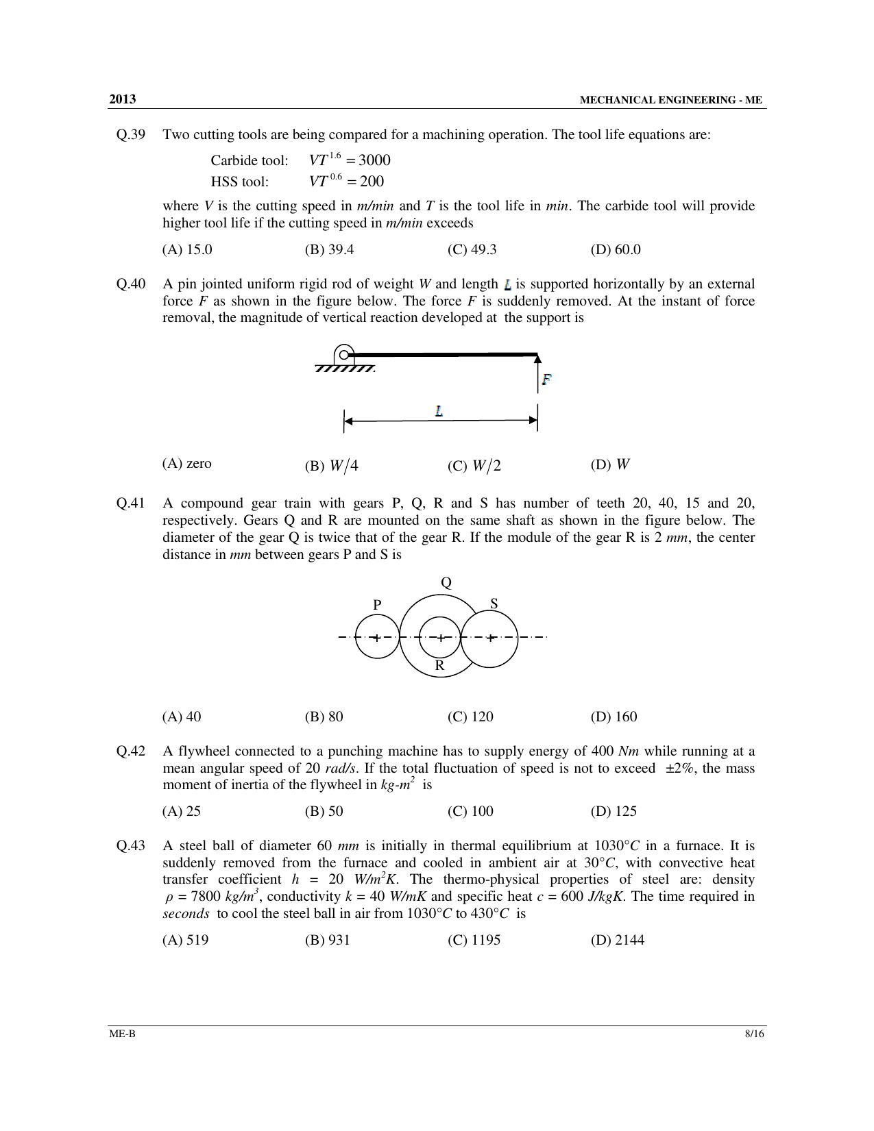 GATE 2013 Mechanical Engineering (ME) Question Paper with Answer Key - Page 23