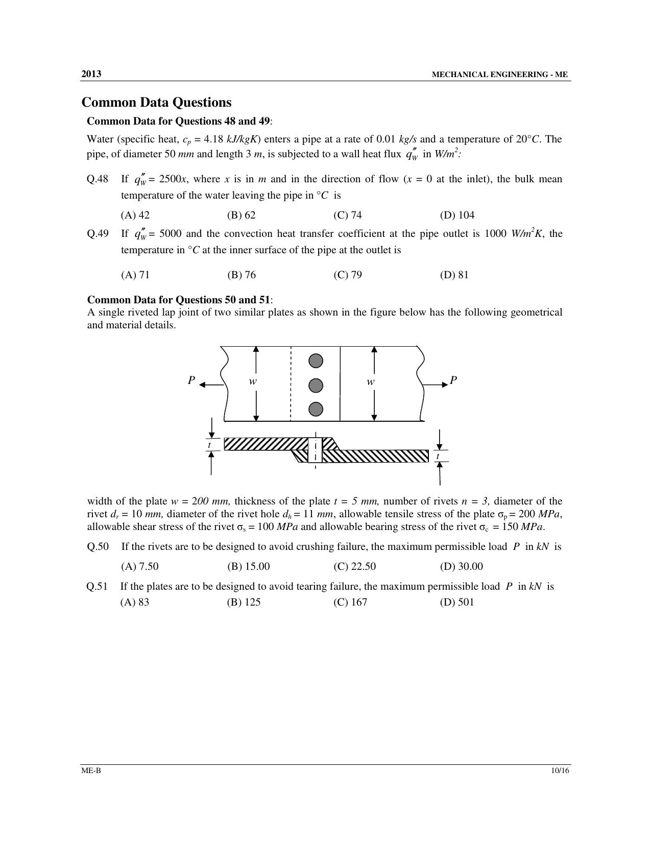 GATE 2013 Mechanical Engineering (ME) Question Paper with Answer Key - Page 25