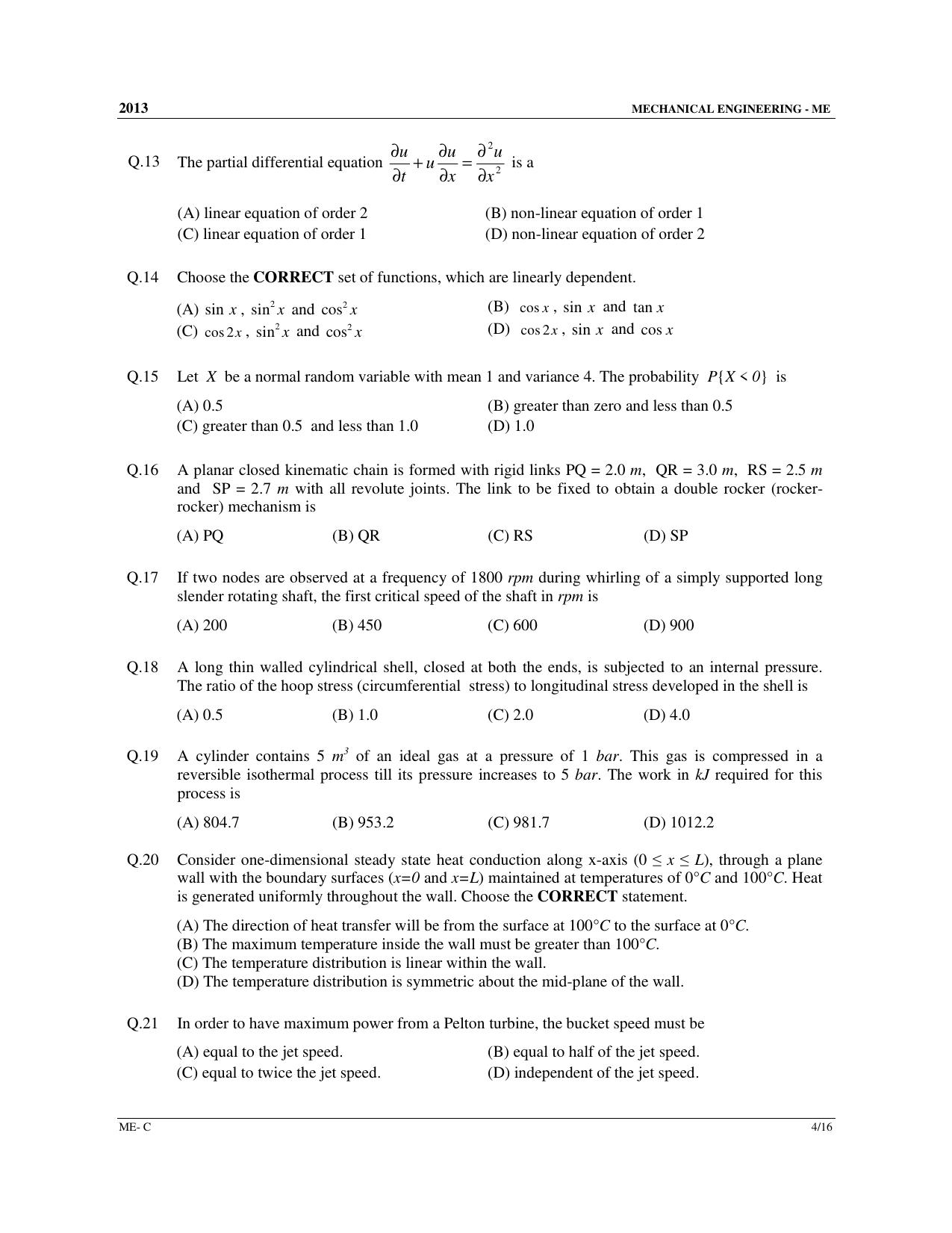 GATE 2013 Mechanical Engineering (ME) Question Paper with Answer Key - Page 33