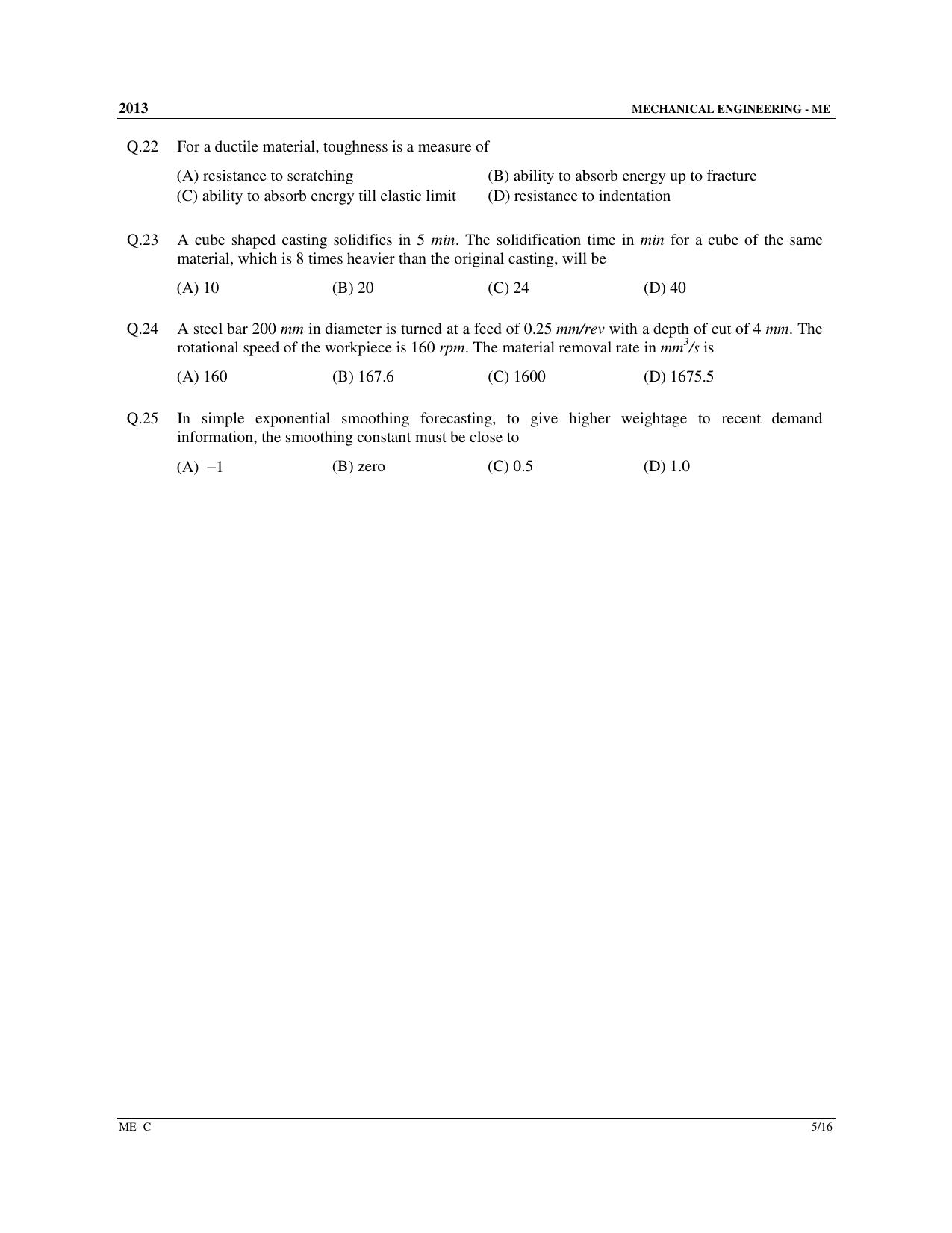 GATE 2013 Mechanical Engineering (ME) Question Paper with Answer Key - Page 34