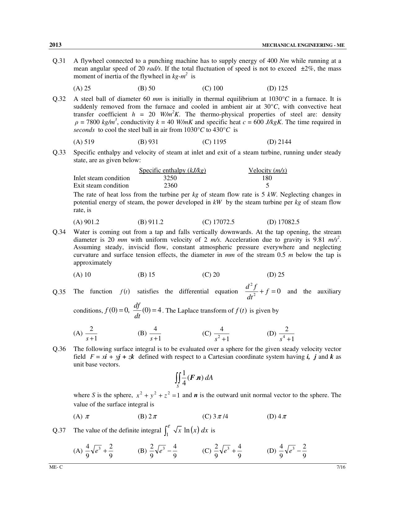 GATE 2013 Mechanical Engineering (ME) Question Paper with Answer Key - Page 36
