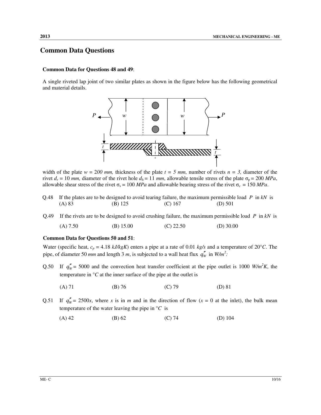 GATE 2013 Mechanical Engineering (ME) Question Paper with Answer Key - Page 39