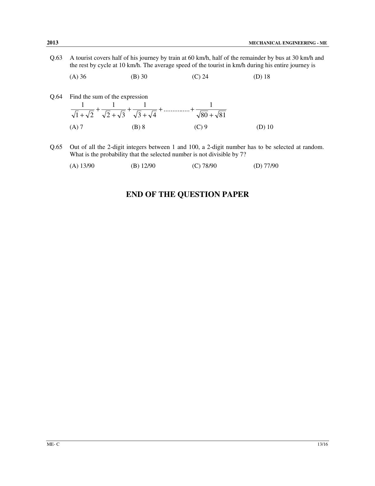 GATE 2013 Mechanical Engineering (ME) Question Paper with Answer Key - Page 42