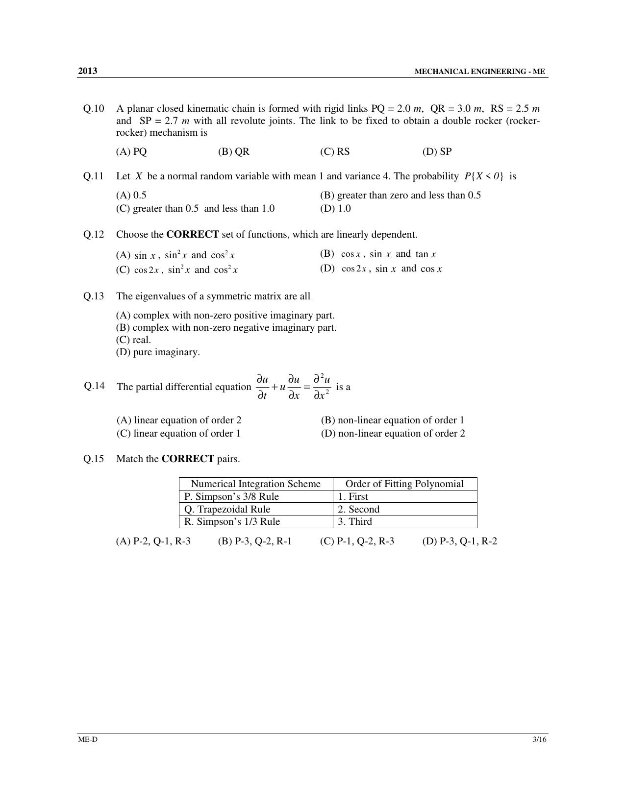 GATE 2013 Mechanical Engineering (ME) Question Paper with Answer Key - Page 46